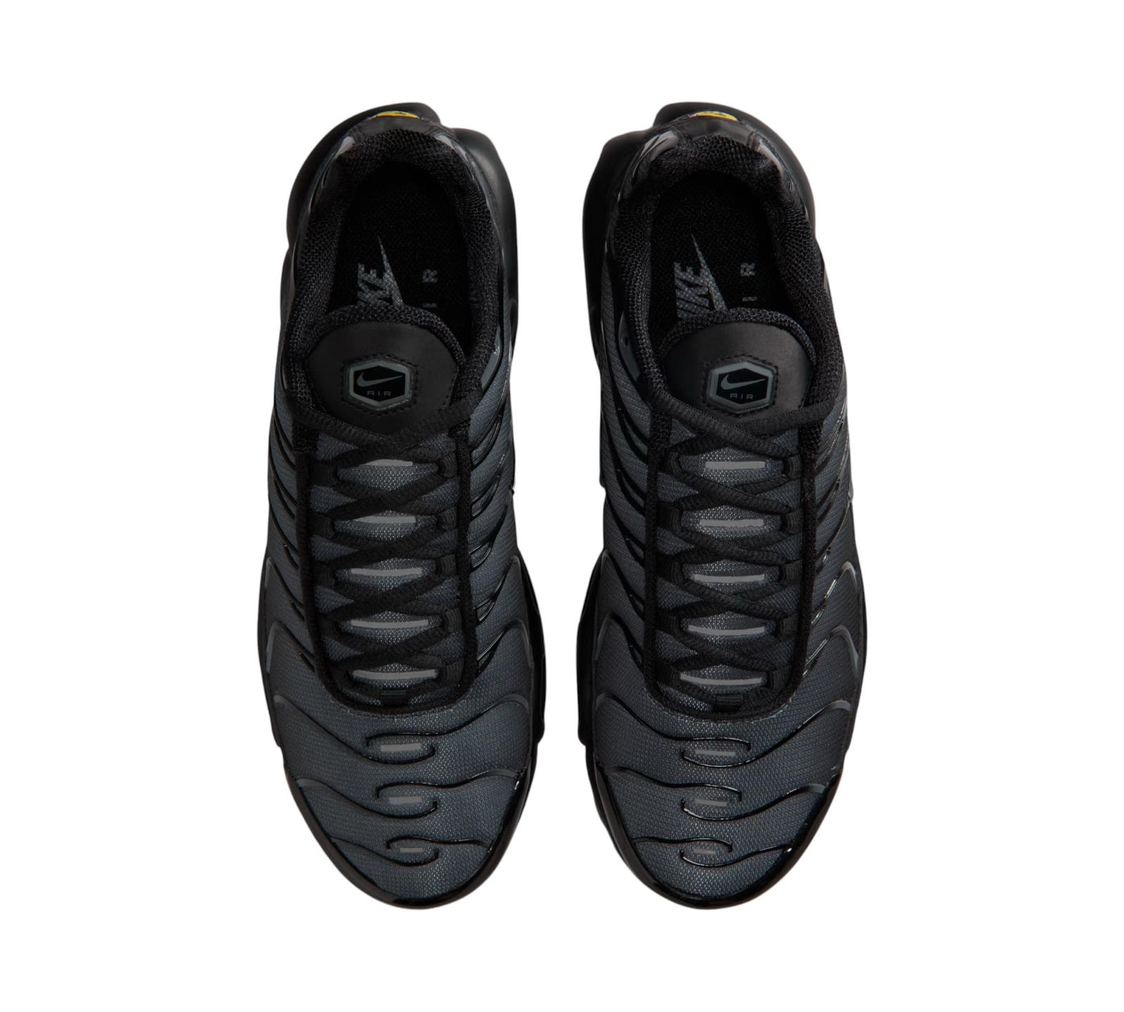 NIKE AIR MAX PLUS BLACK METALLIC SILVER CHARM