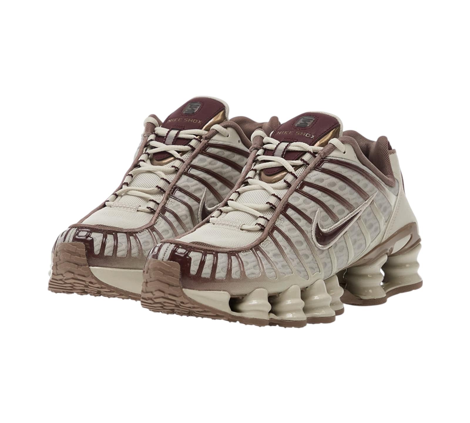 NIKE SHOX TL LIGHT BONE BURGUNDY CRUSH