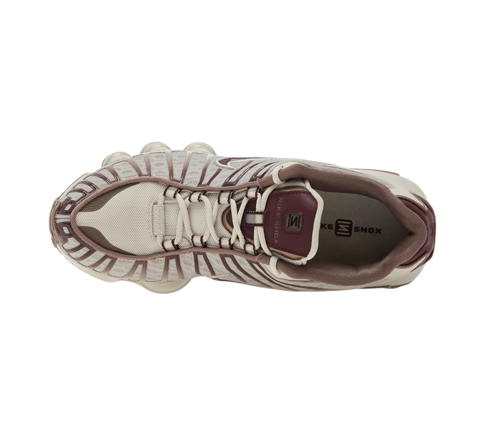 NIKE SHOX TL LIGHT BONE BURGUNDY CRUSH