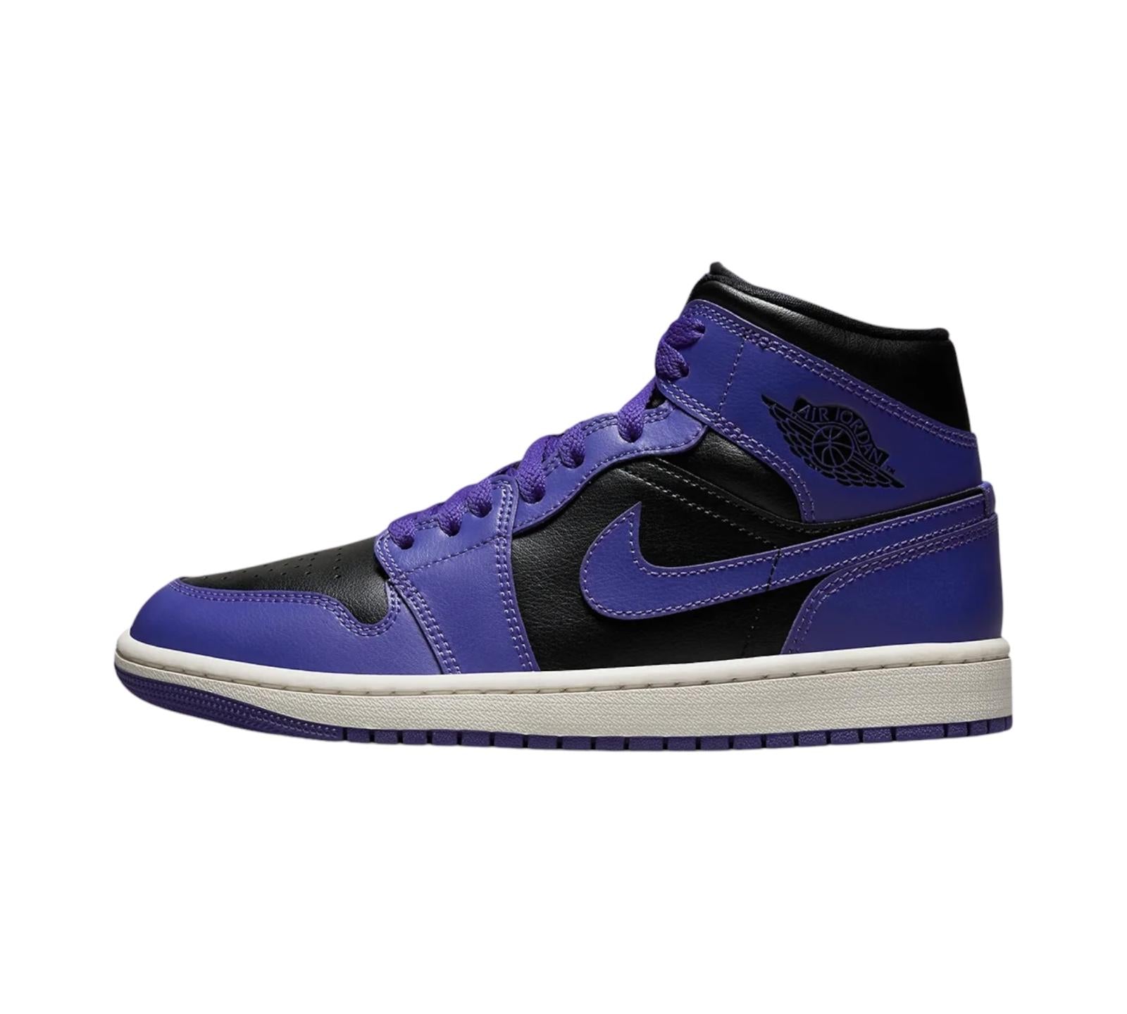 JORDAN 1 MID PURPLE BLACK