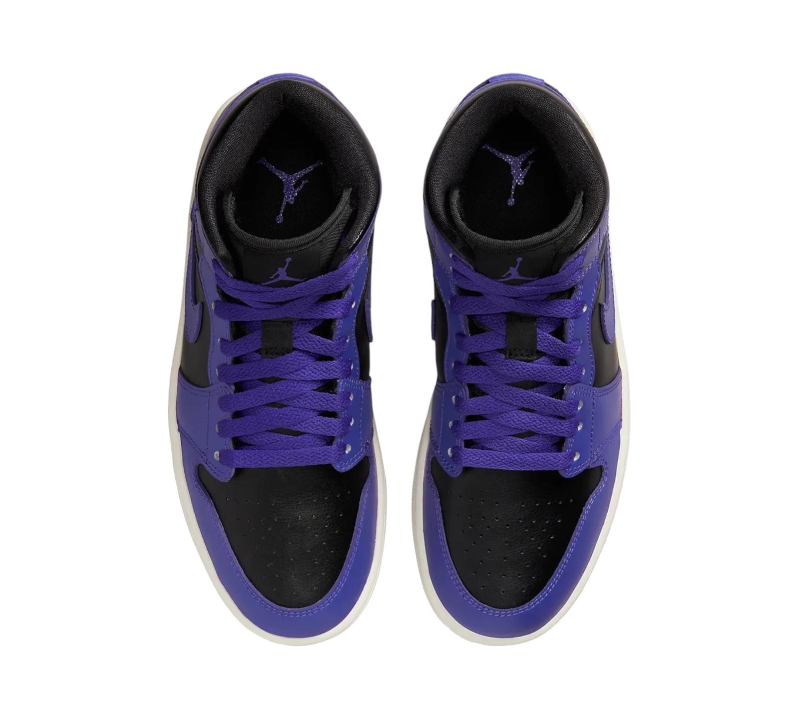 JORDAN 1 MID PURPLE BLACK