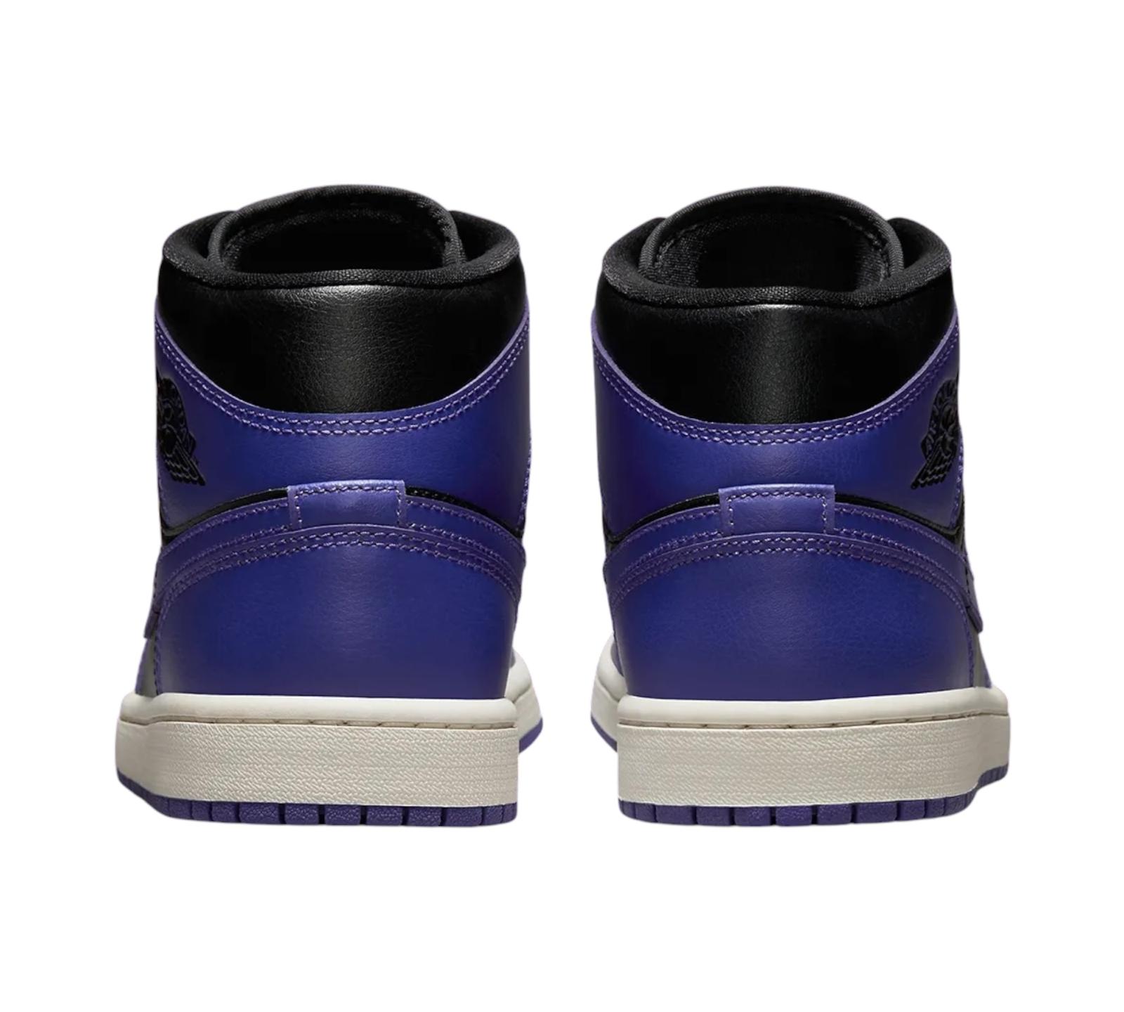 JORDAN 1 MID PURPLE BLACK