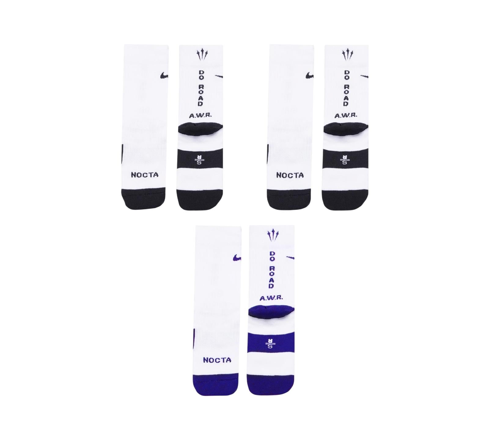 NIKE X NOCTA L'ART CREW SOCKS MULTICOLOR