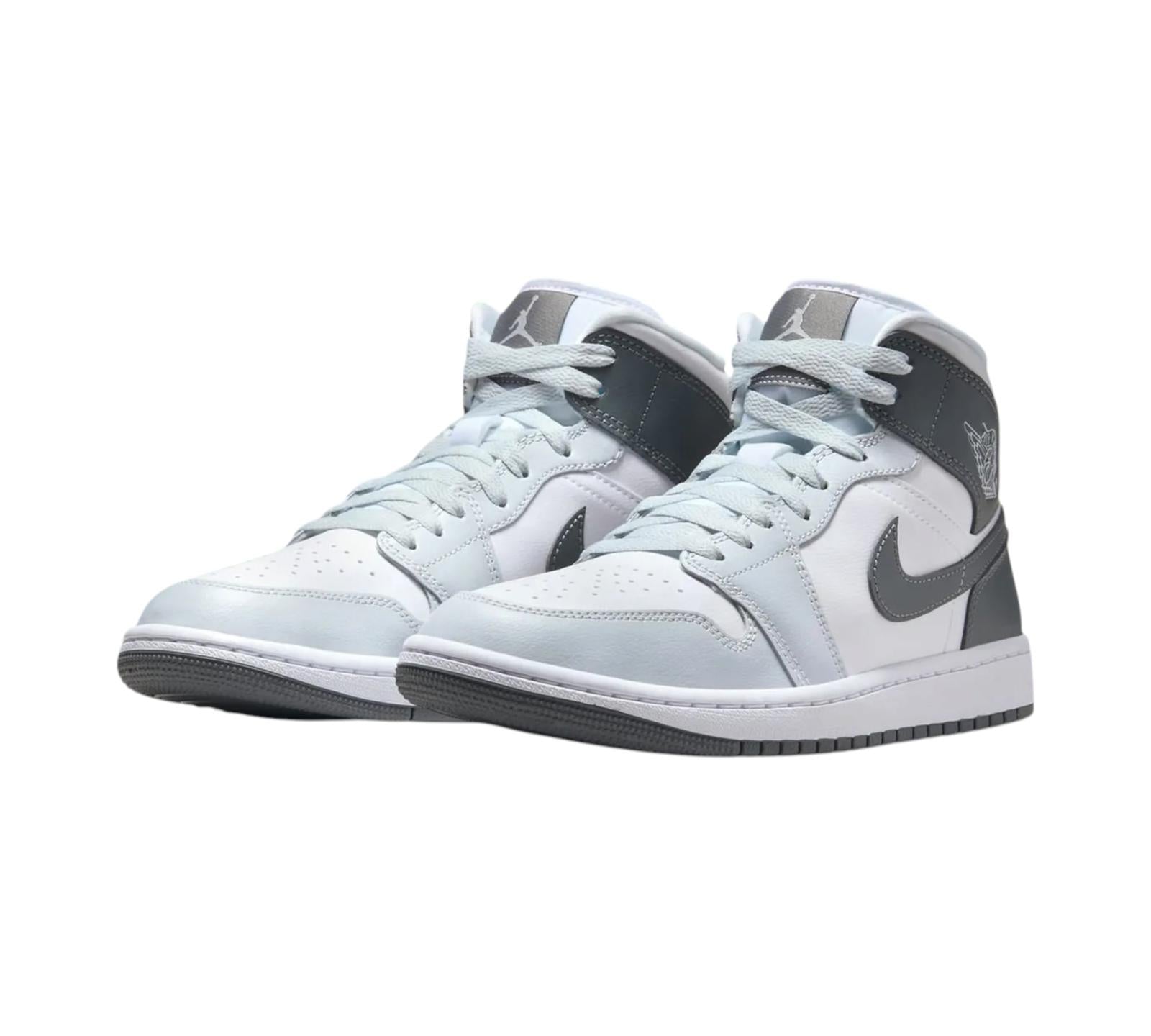 JORDAN 1 MID WHITE SMOKE GREY