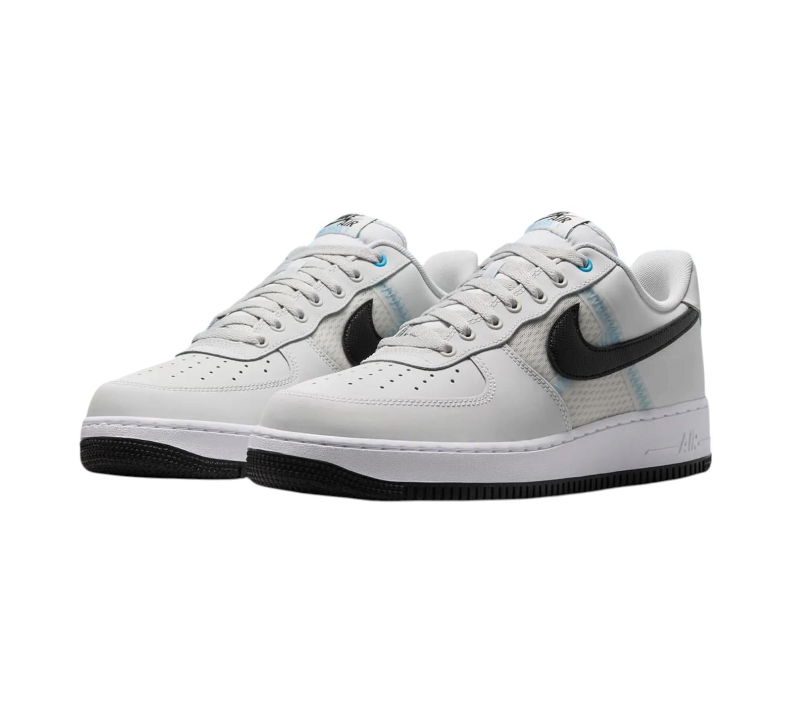 NIKE AIR FORCE 1 LOW '07 LV8 SE MESH TAPE WHITE MIDNIGHT NAVY