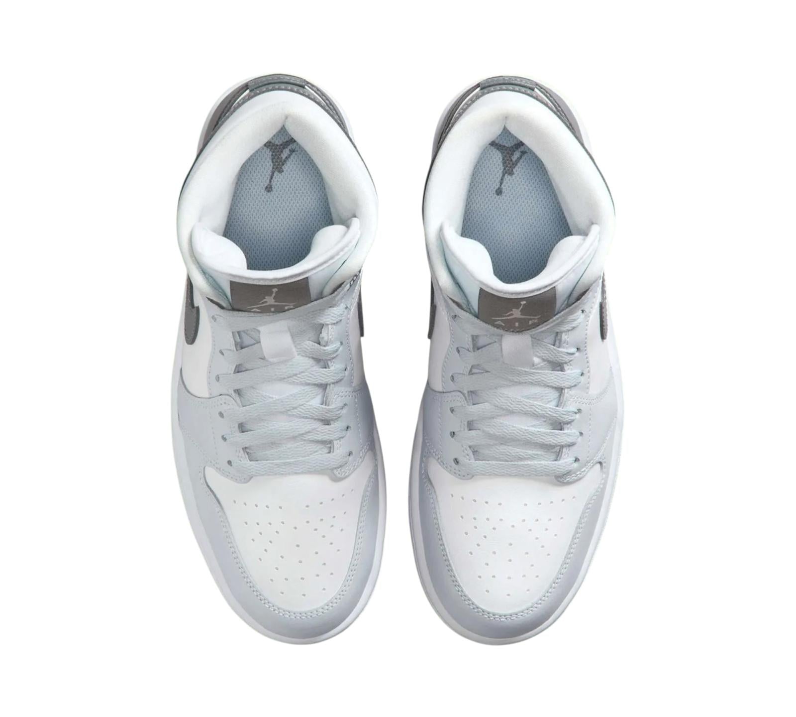 JORDAN 1 MID WHITE SMOKE GREY