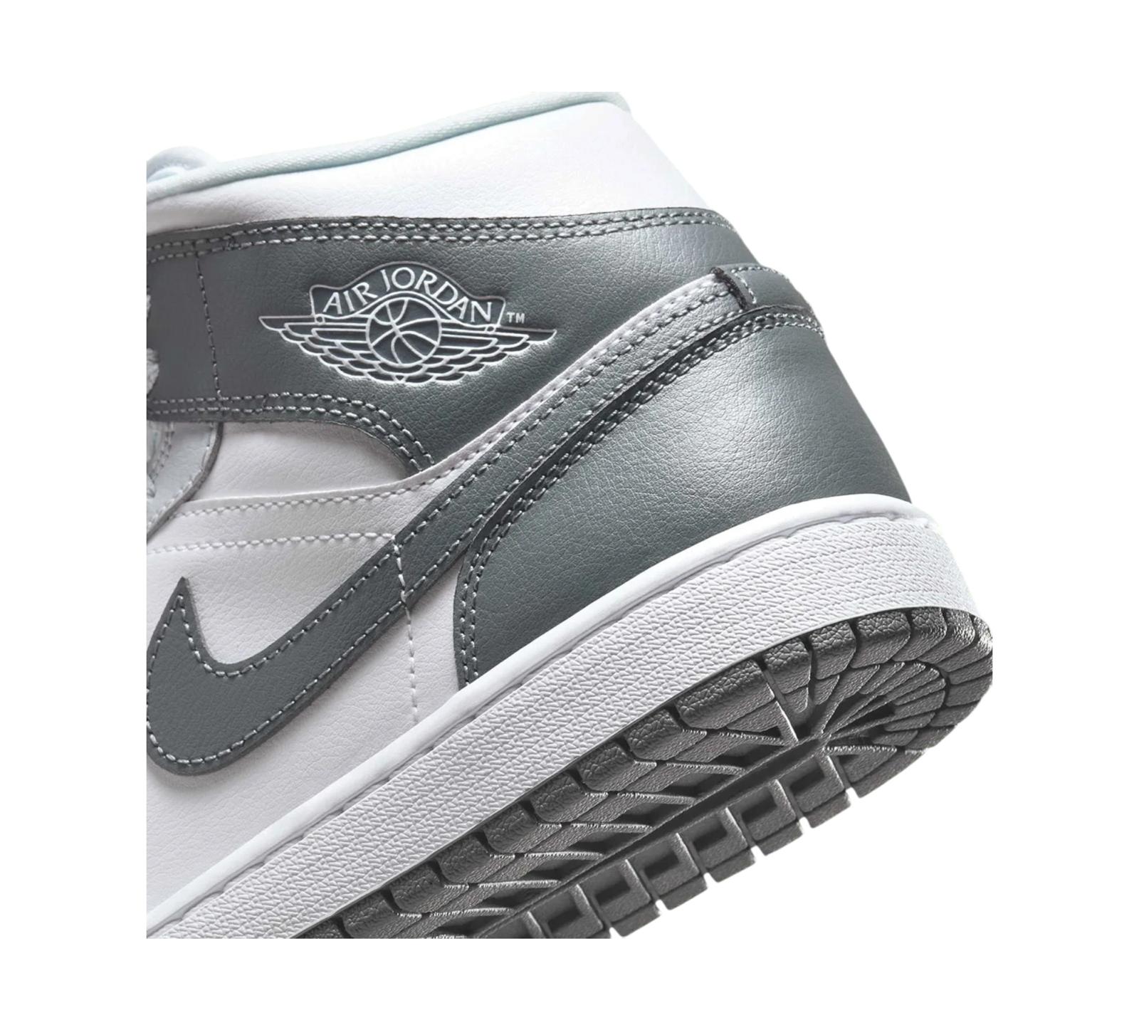 JORDAN 1 MID WHITE SMOKE GREY