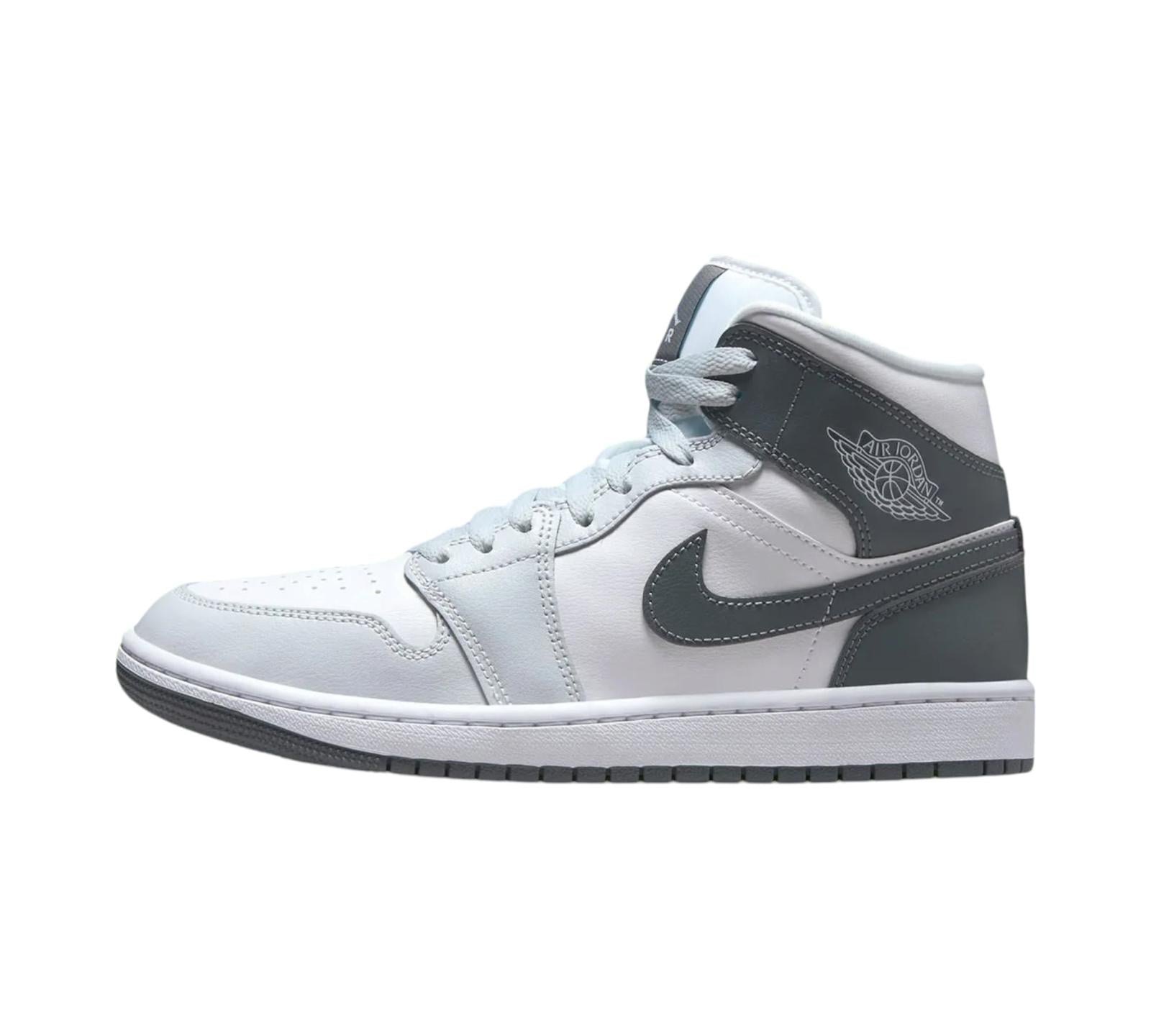 JORDAN 1 MID WHITE SMOKE GREY