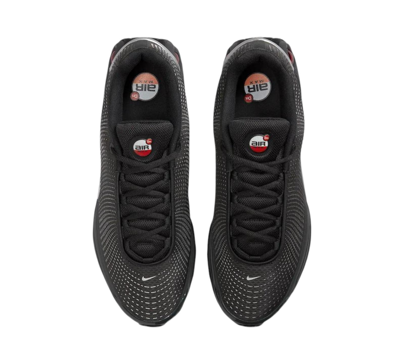 NIKE AIR MAX DN BLACK METALLIC SILVER RED
