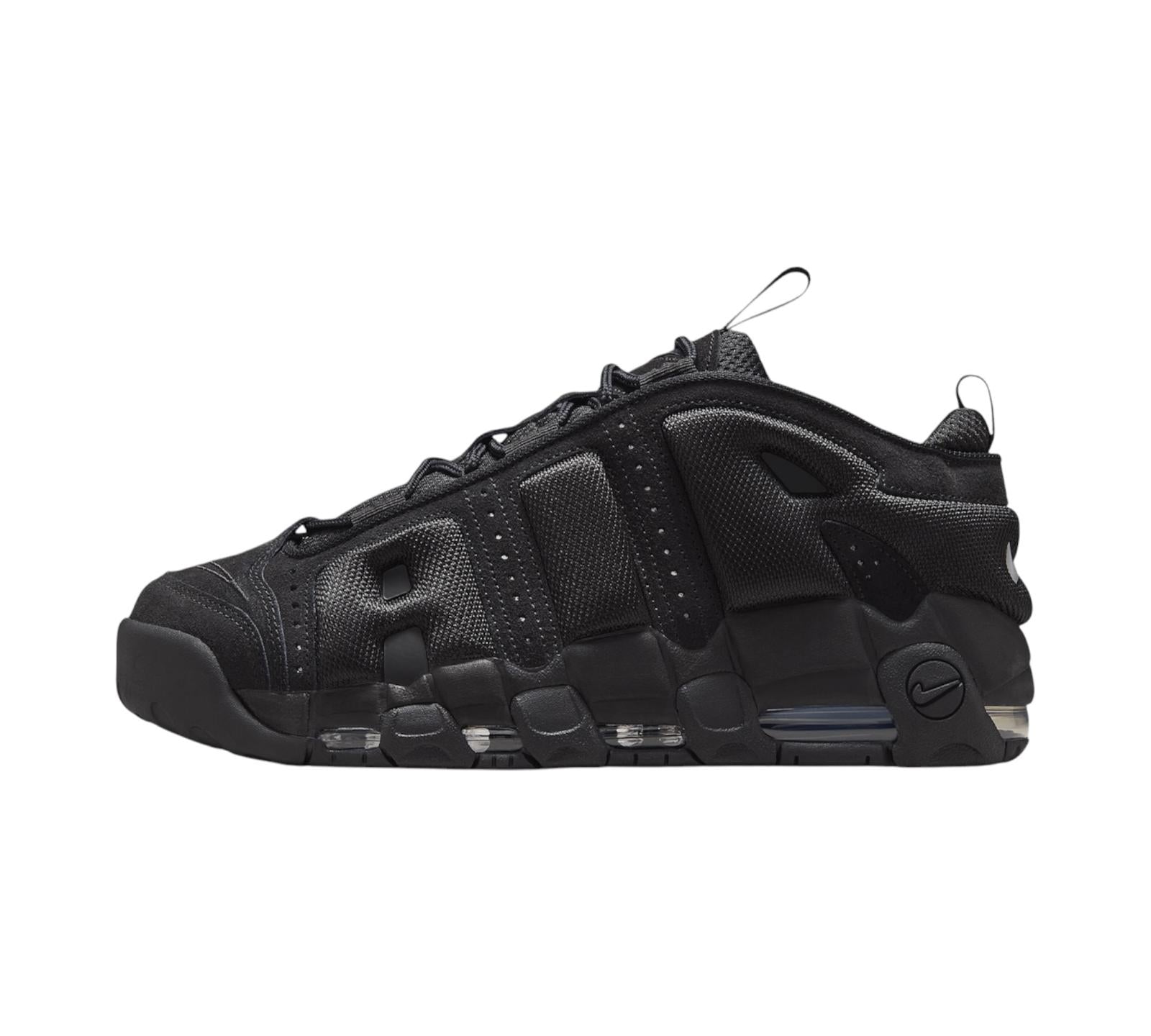 NIKE AIR MORE UPTEMPO LOW TRIPLE BLACK
