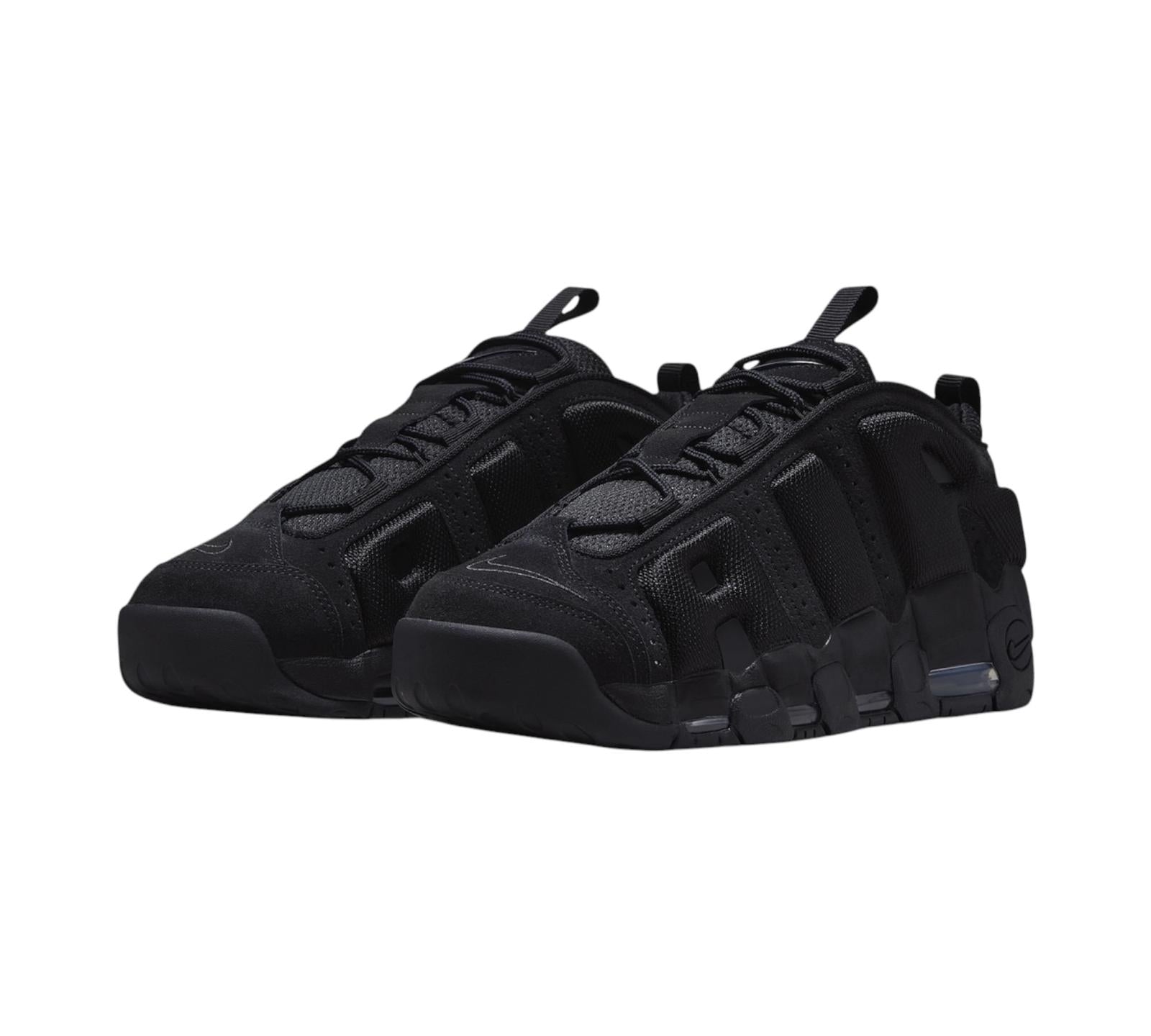 NIKE AIR MORE UPTEMPO LOW TRIPLE BLACK