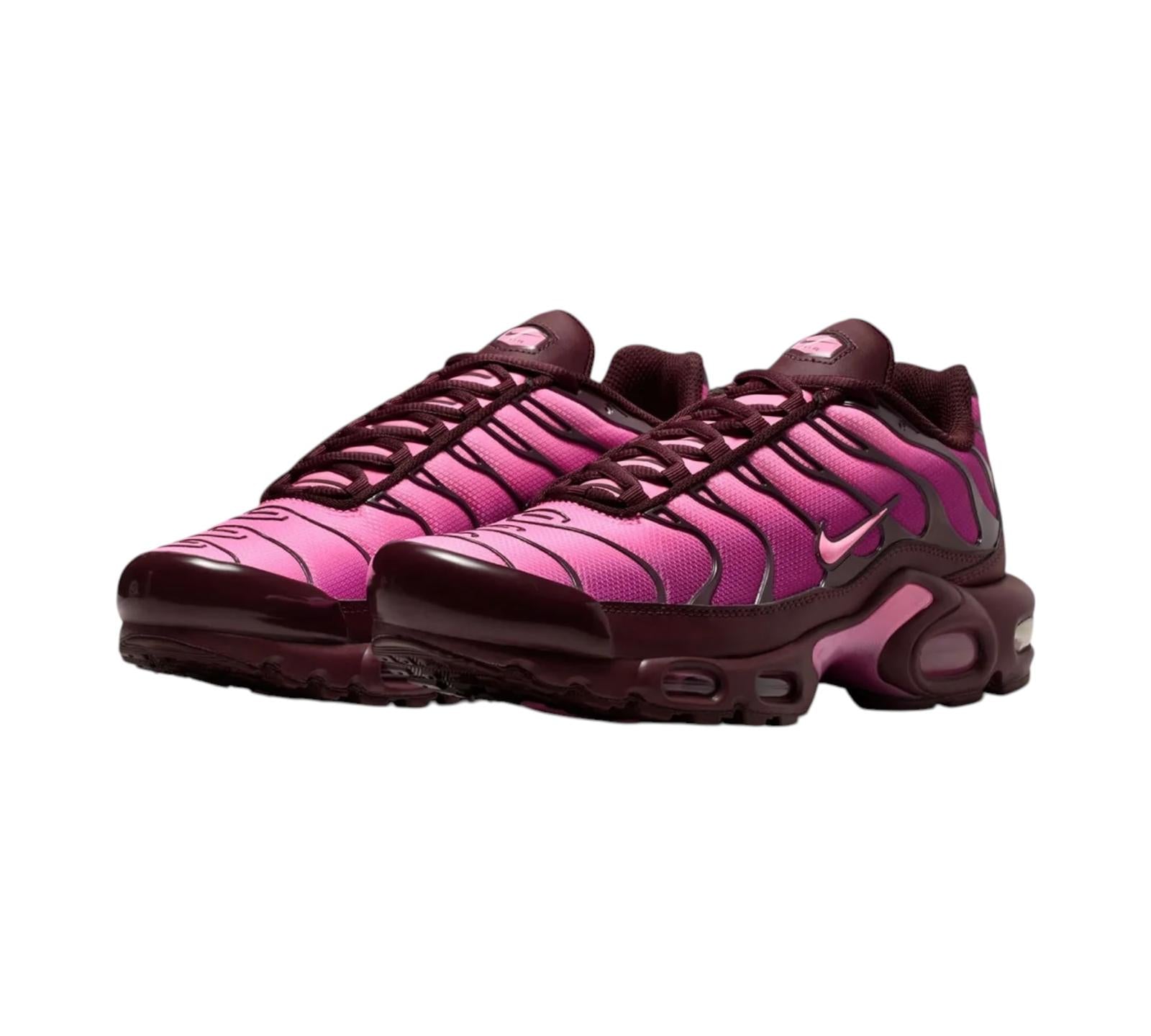 NIKE AIR MAX PLUS BURGUNDY CRUSH CACTUS FLOWER