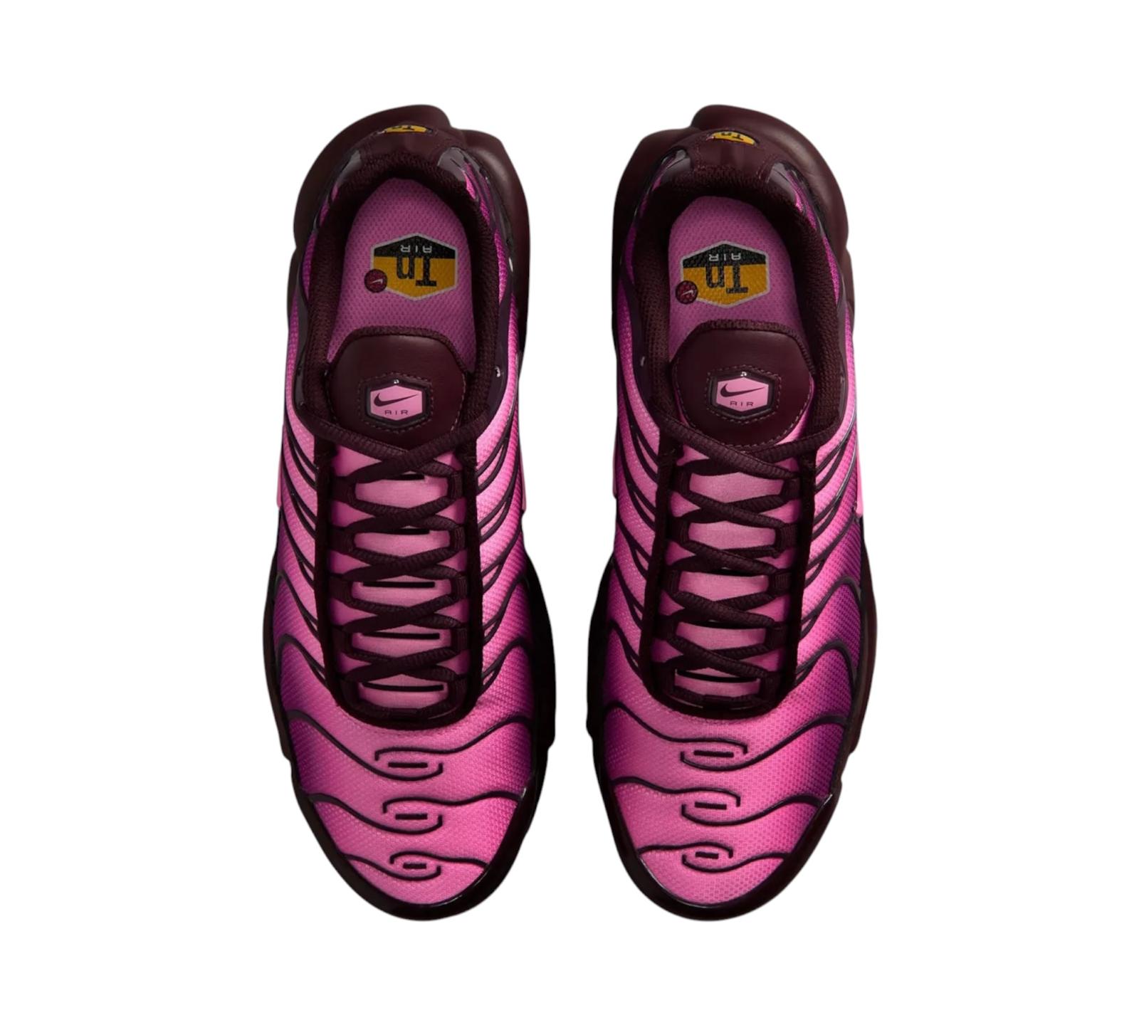 NIKE AIR MAX PLUS BURGUNDY CRUSH CACTUS FLOWER