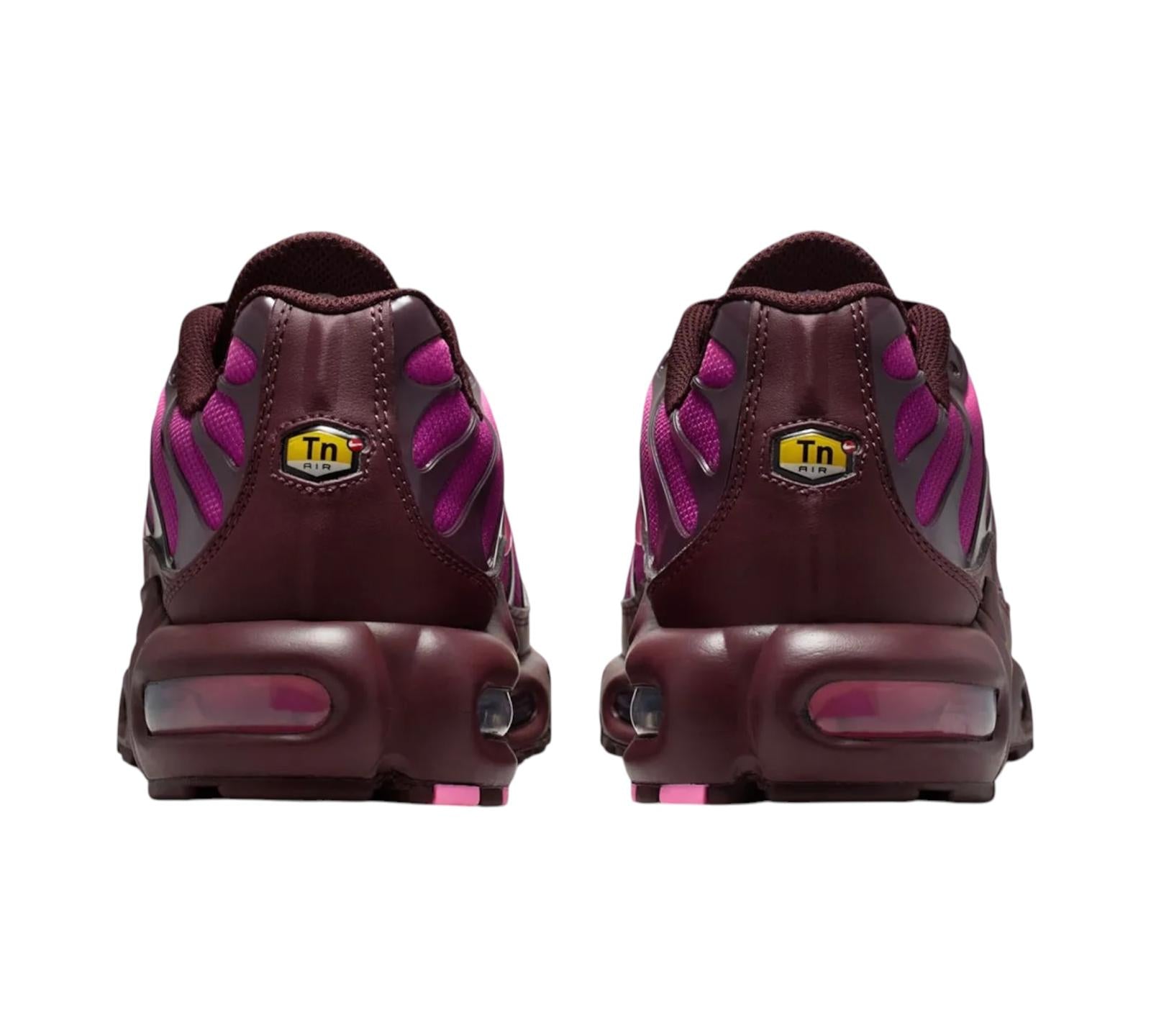 NIKE AIR MAX PLUS BURGUNDY CRUSH CACTUS FLOWER