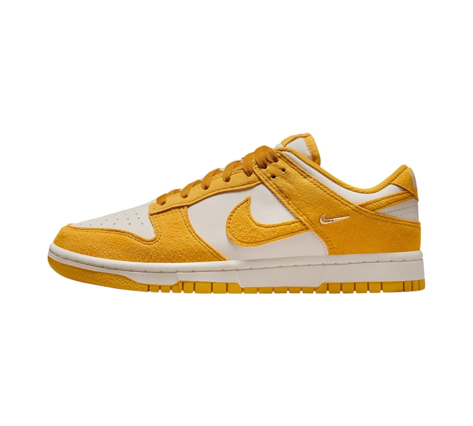 NIKE DUNK LOW DARK SULFUR GOLD MINI SWOOSH