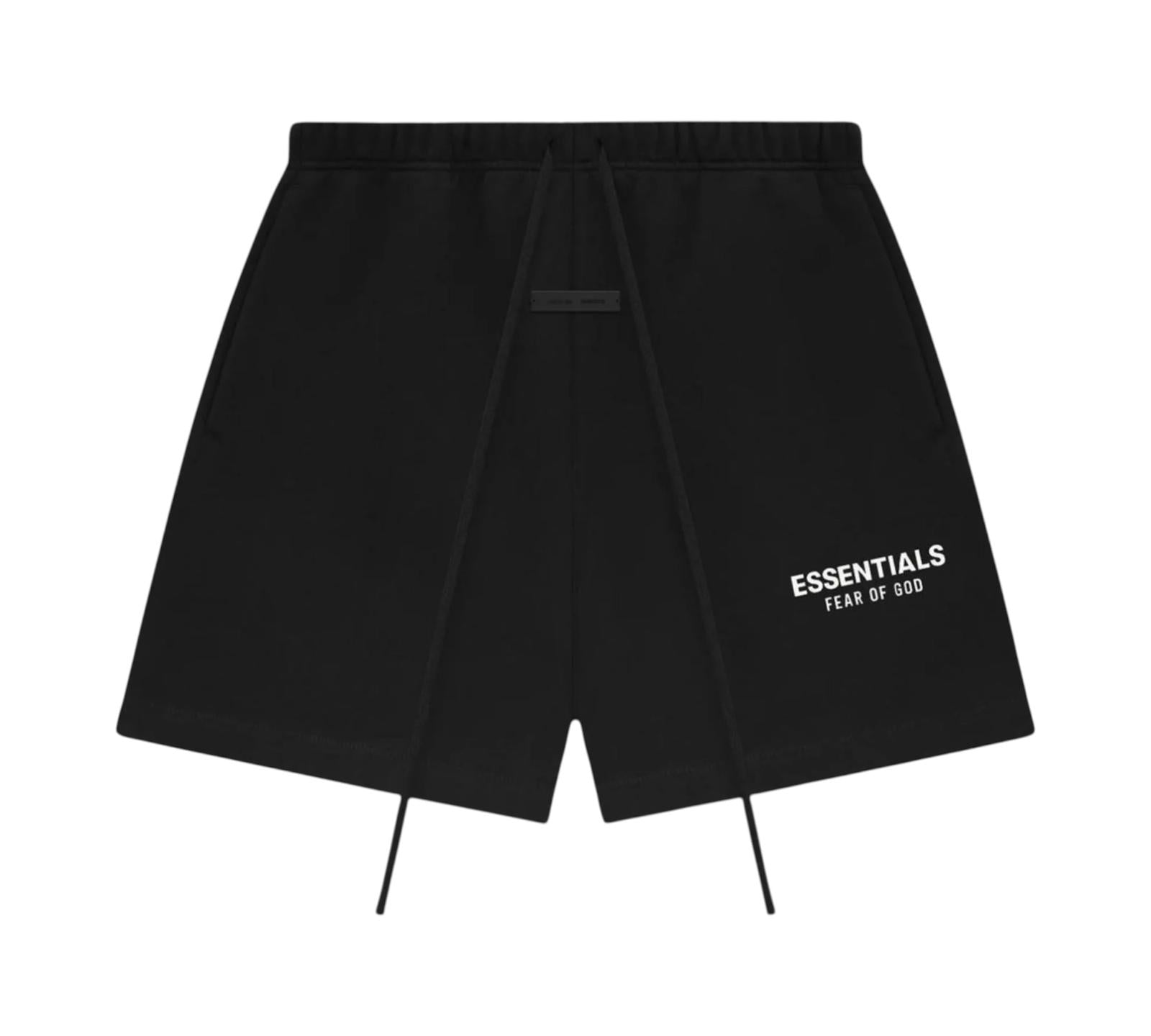 FEAR OF GOD ESSENTIALS SWEATSHORT JET BLACK (SS25)