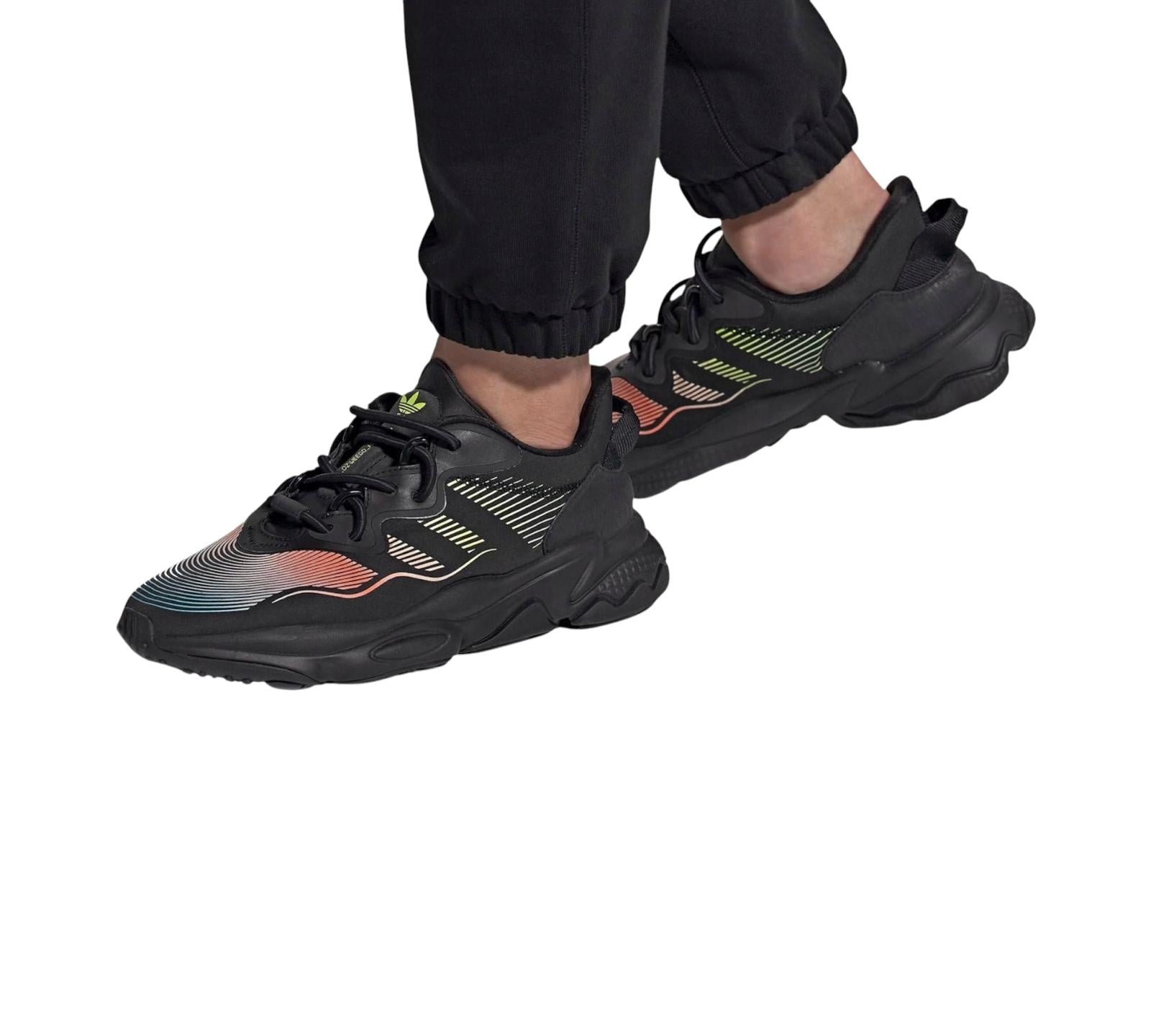 ADIDAS OZWEEGO CORE BLACK SOLAR YELLOW