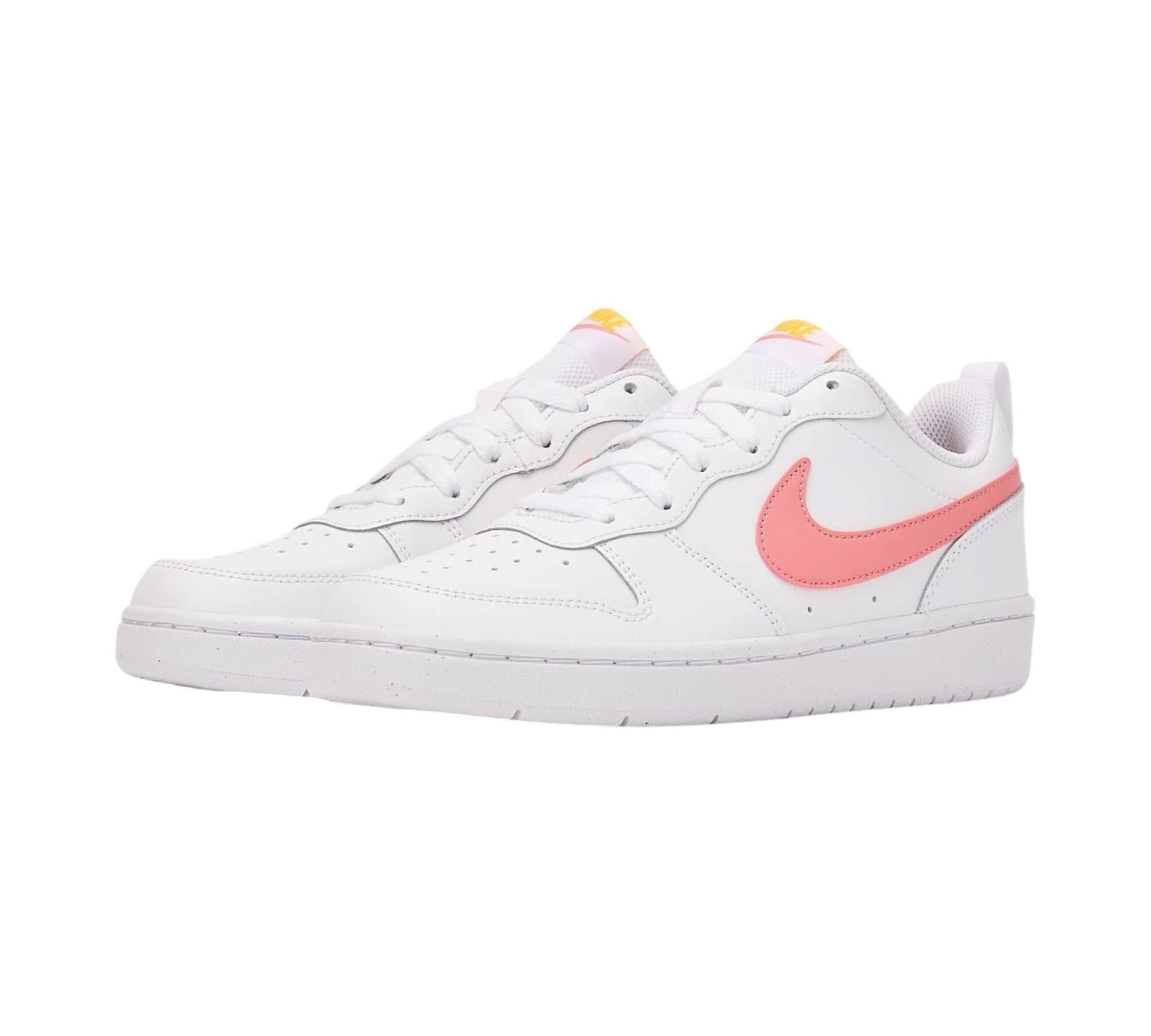 NIKE COURT BOROUGH LOW 2 WHITE PINK