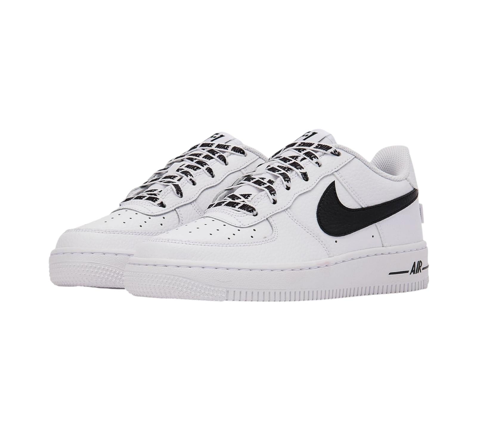 NIKE AIR FORCE 1 WHITE BLACK SWOOSH