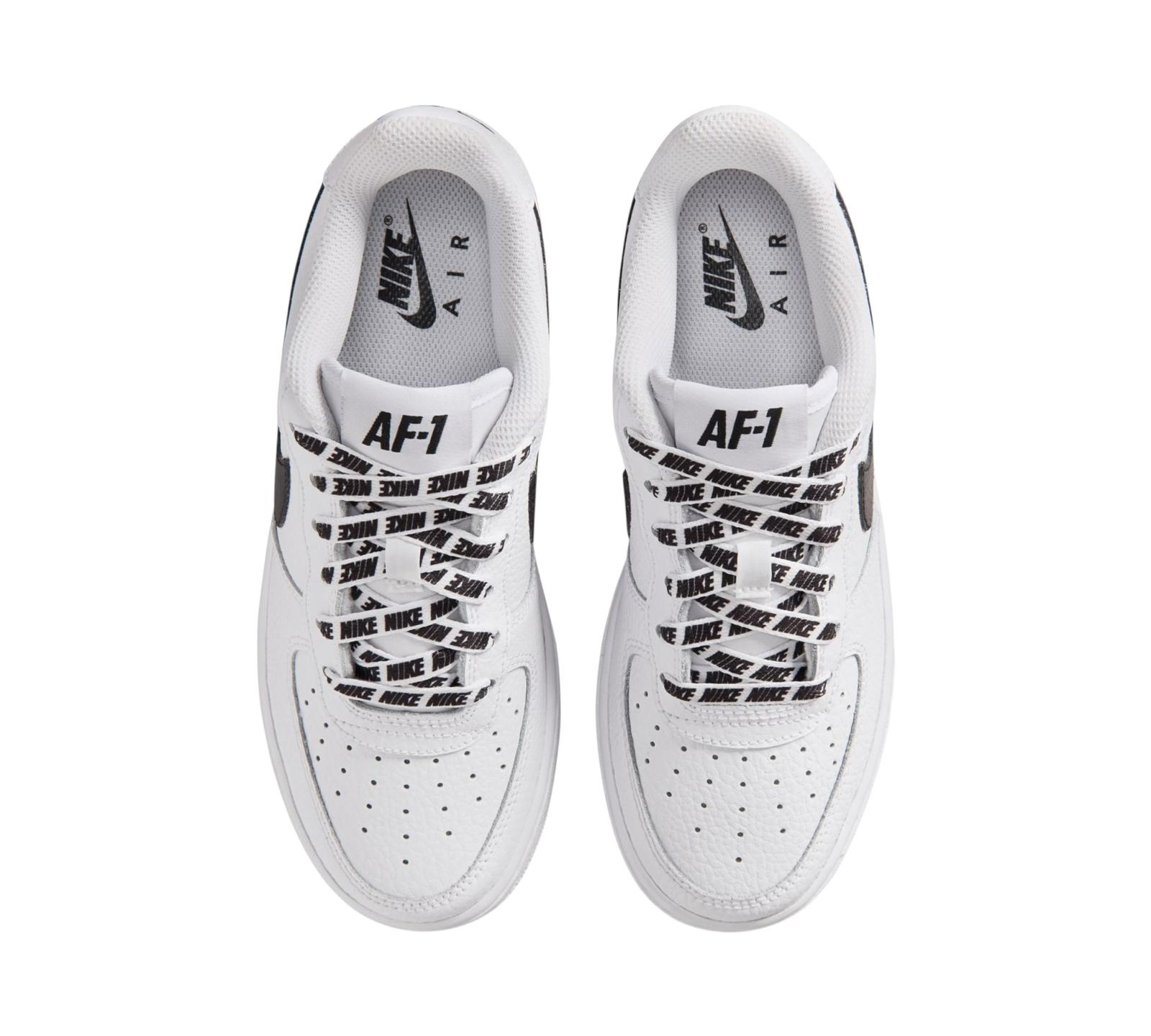 NIKE AIR FORCE 1 WHITE BLACK SWOOSH
