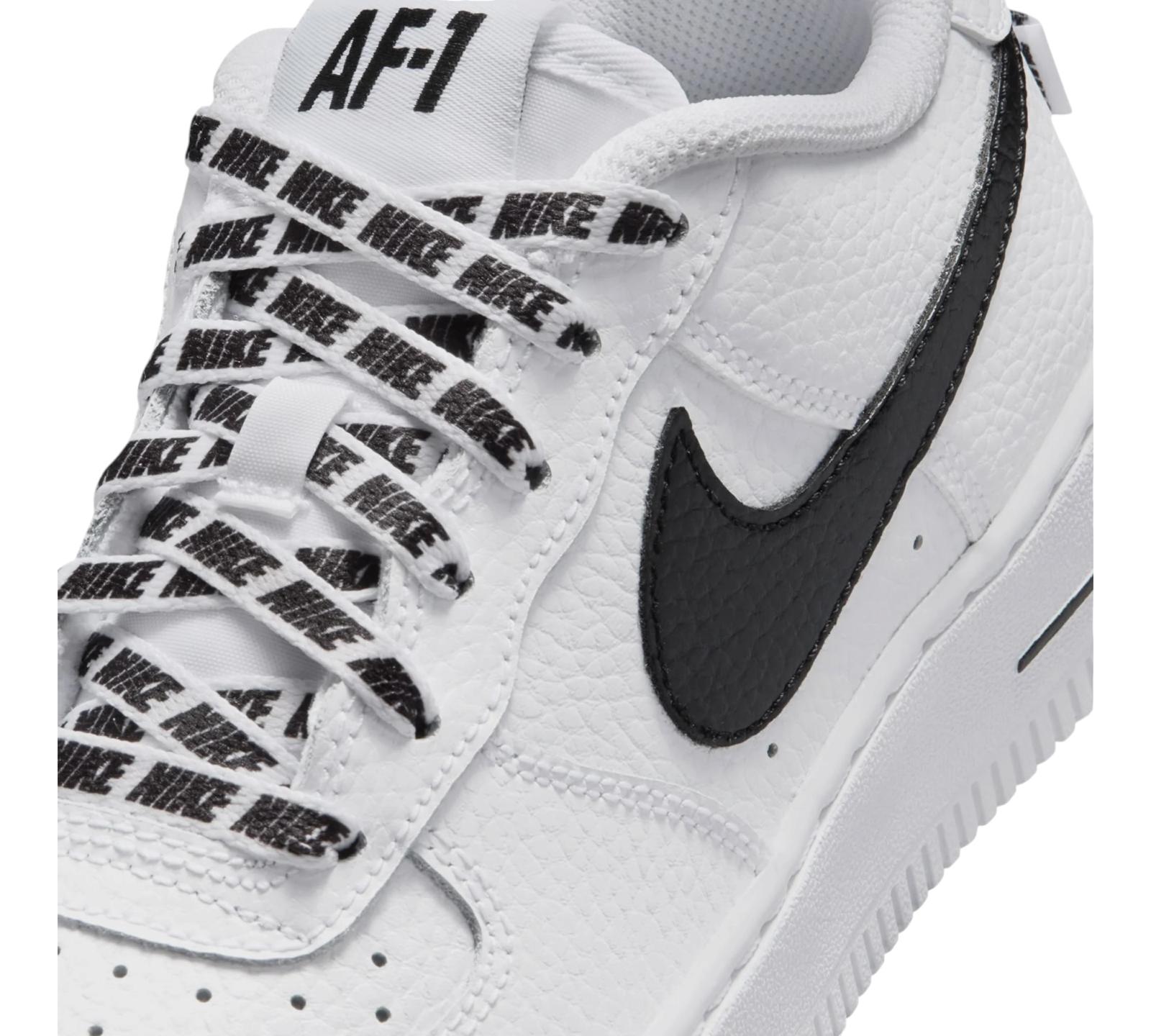 NIKE AIR FORCE 1 WHITE BLACK SWOOSH