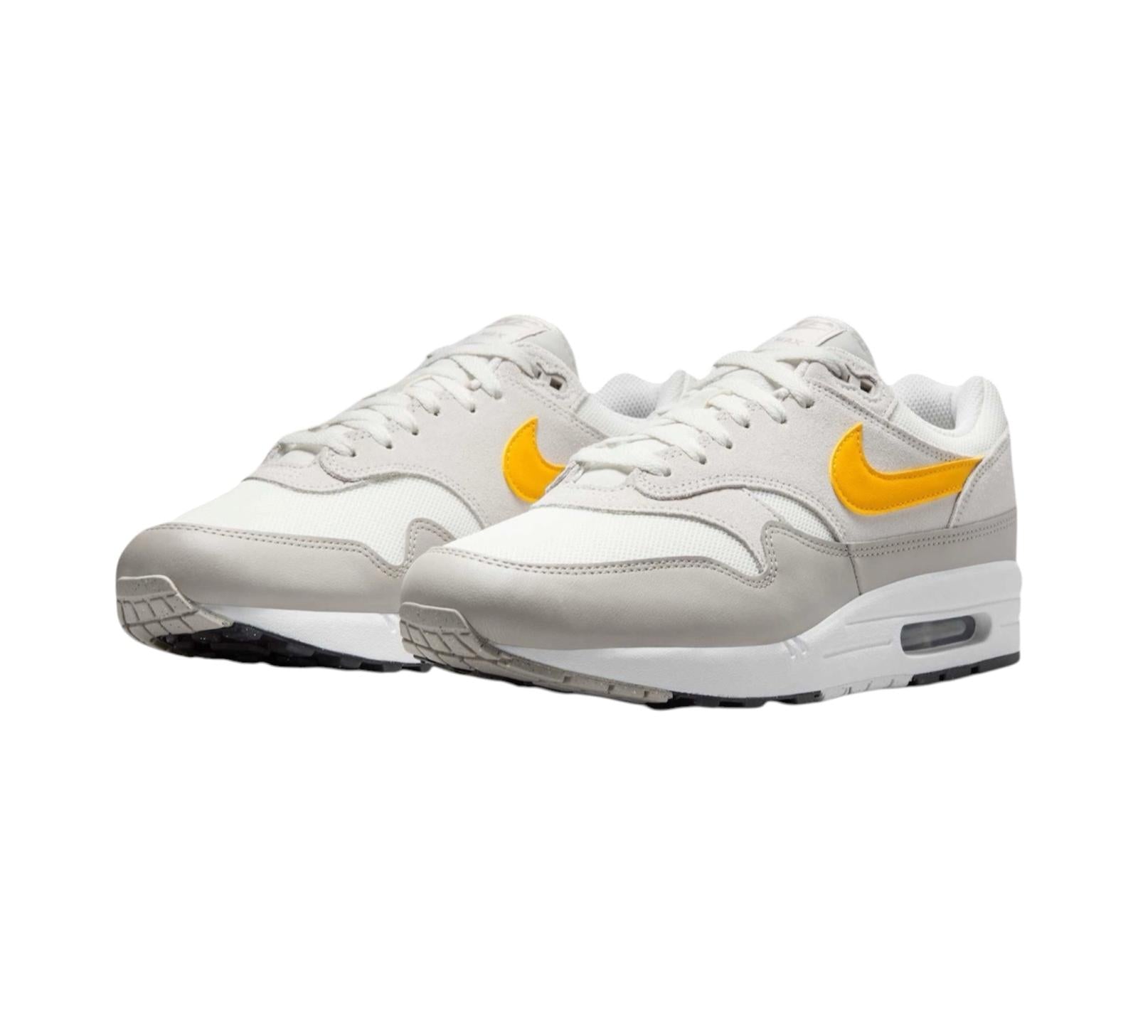 NIKE AIR MAX 1 ESSENTIAL SUMMIT WHITE UNIVERSITY GOLD