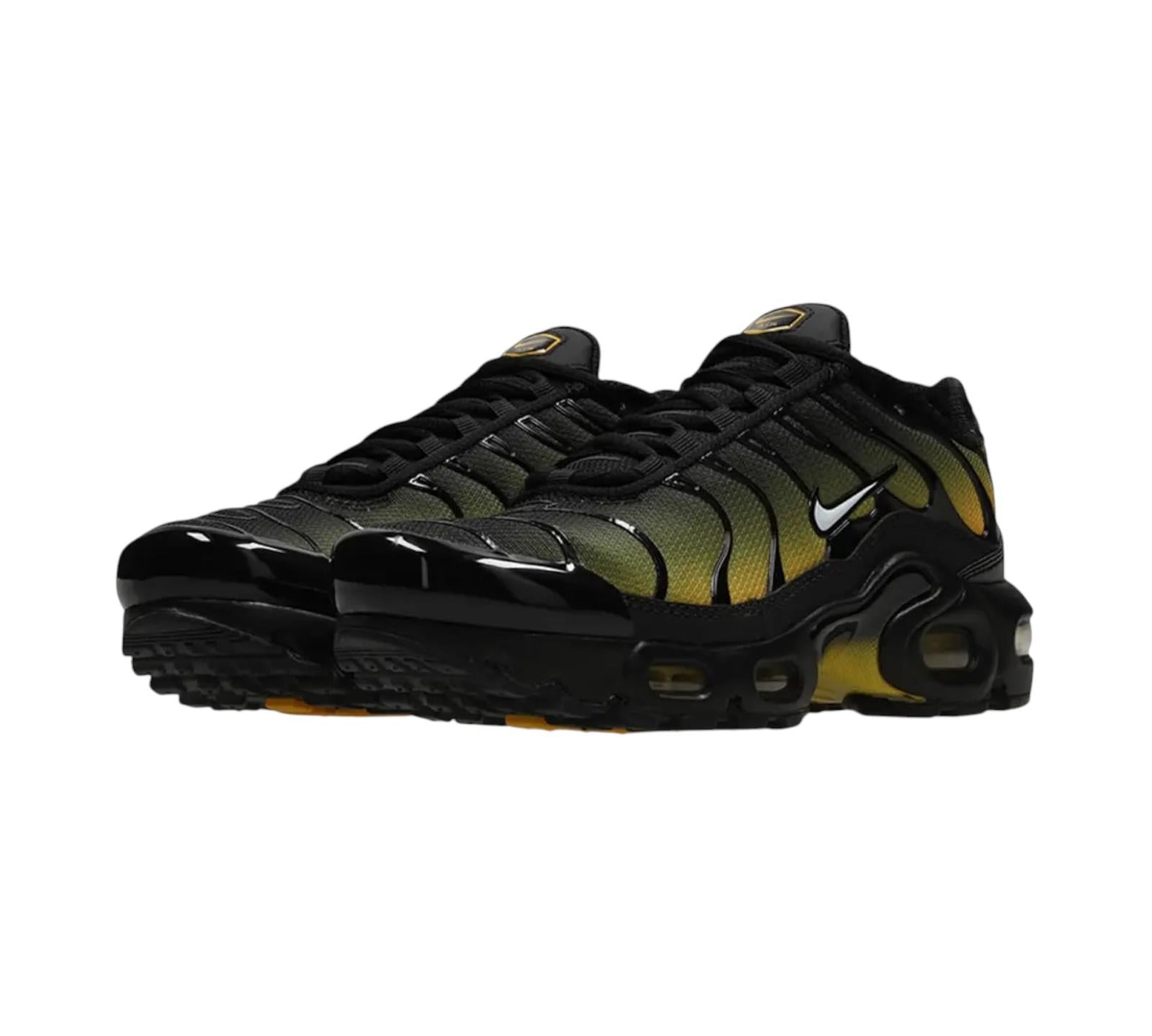 NIKE AIR MAX PLUS BLACK UNIVERSITY GOLD