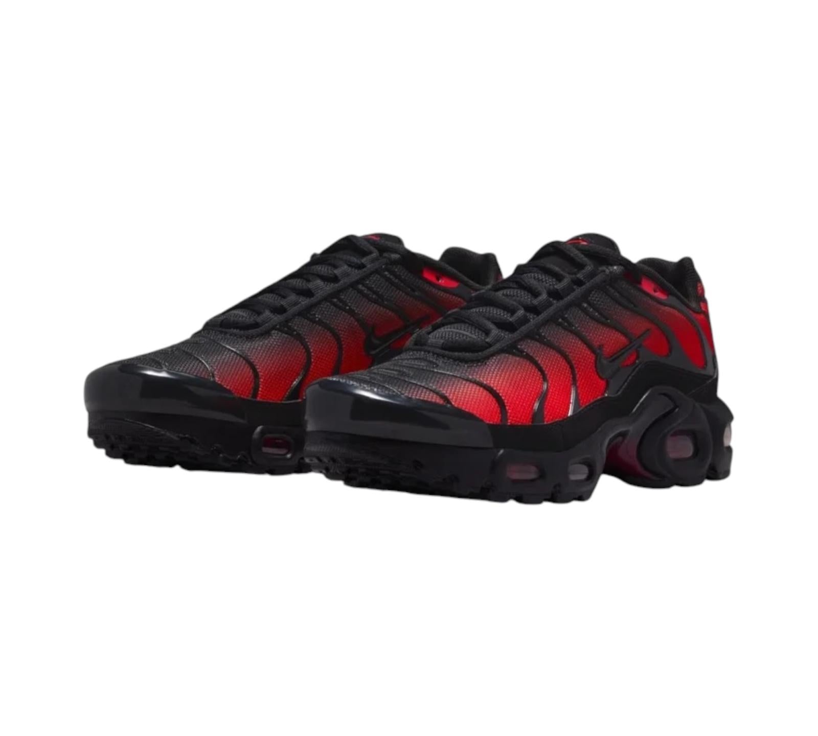 NIKE AIR MAX PLUS BLACK NOBLE RED