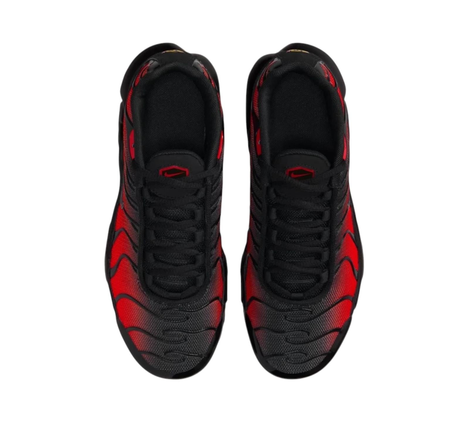 NIKE AIR MAX PLUS BLACK NOBLE RED