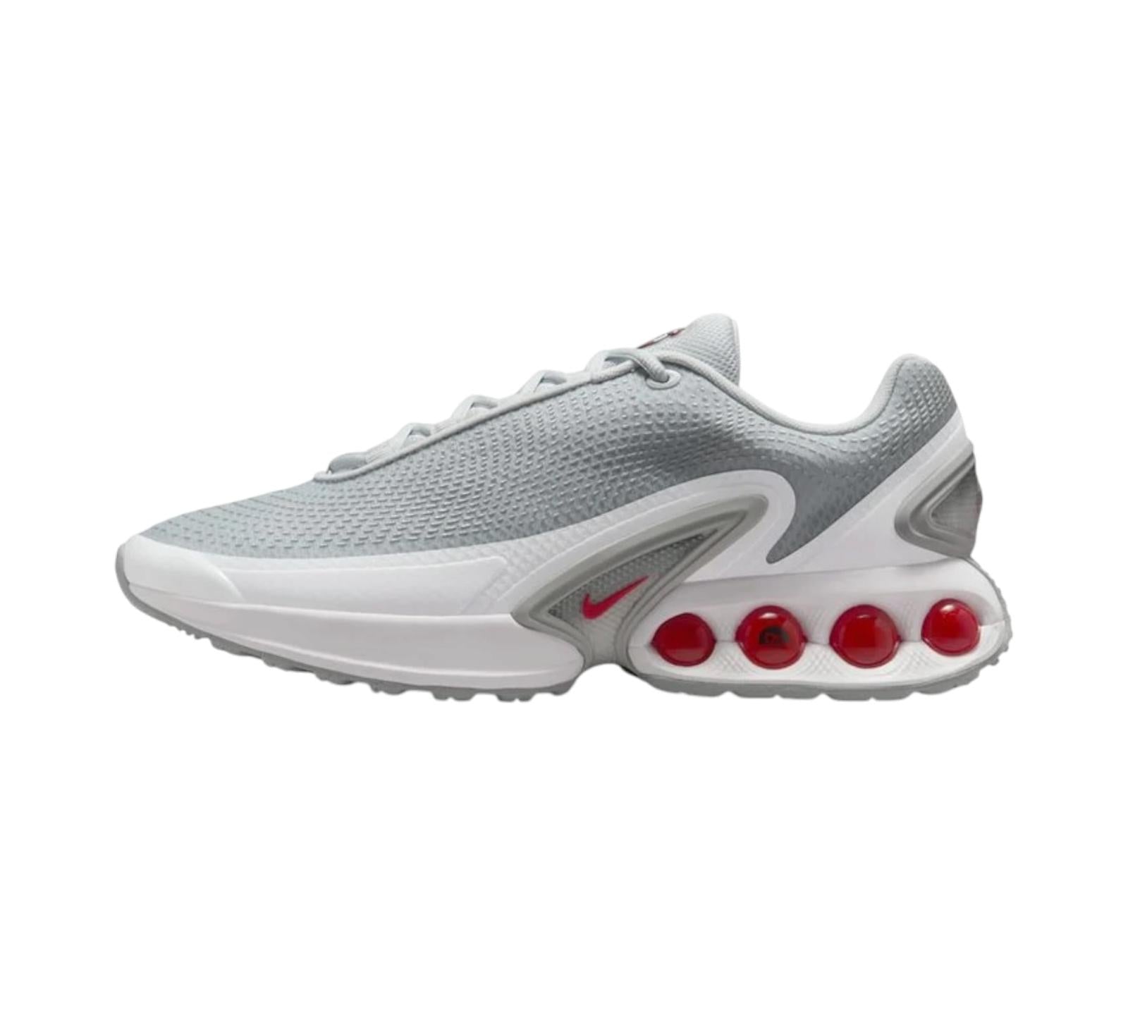 NIKE AIR MAX DN PURE PLATINUM WOLF GREY METALLIC SILVER UNIVERSITY RED