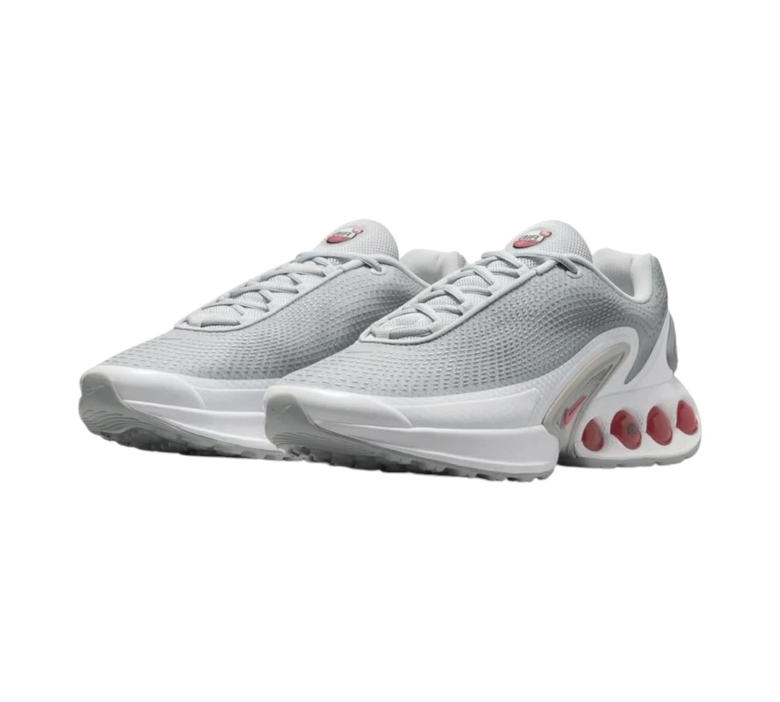 NIKE AIR MAX DN PURE PLATINUM WOLF GREY METALLIC SILVER UNIVERSITY RED
