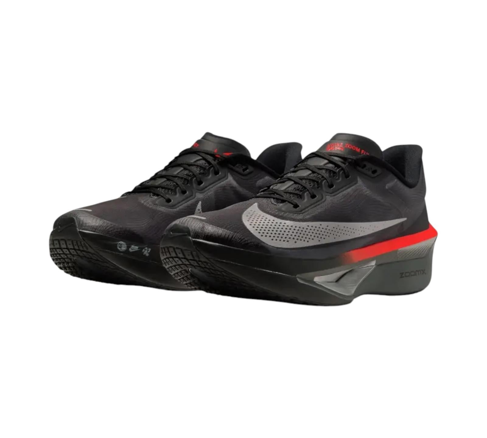 NIKE ZOOM FLY 6 BLACK METALLIC SILVER CRIMSON