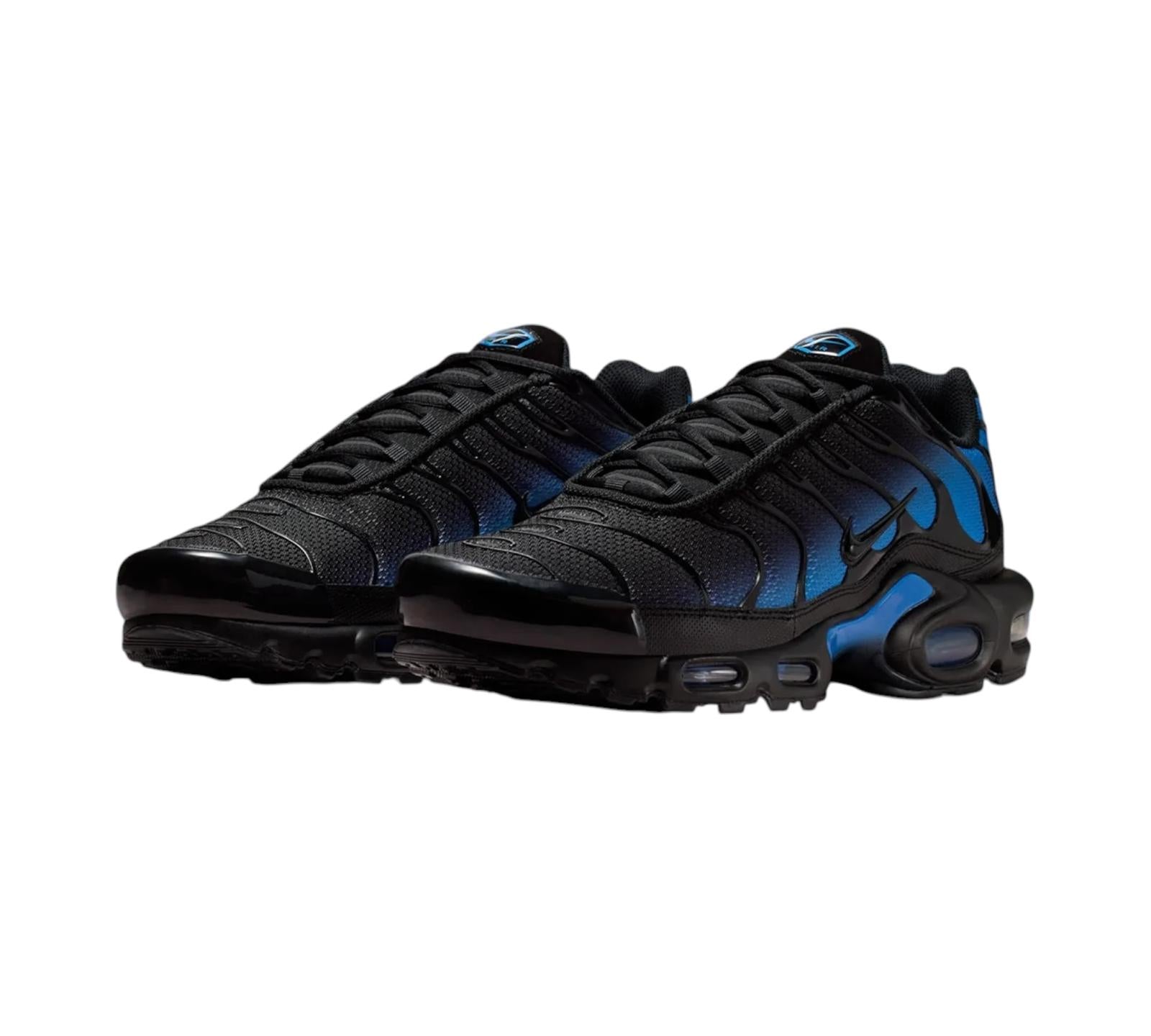 NIKE AIR MAX PLUS BLACK BLUE CRYSTAL