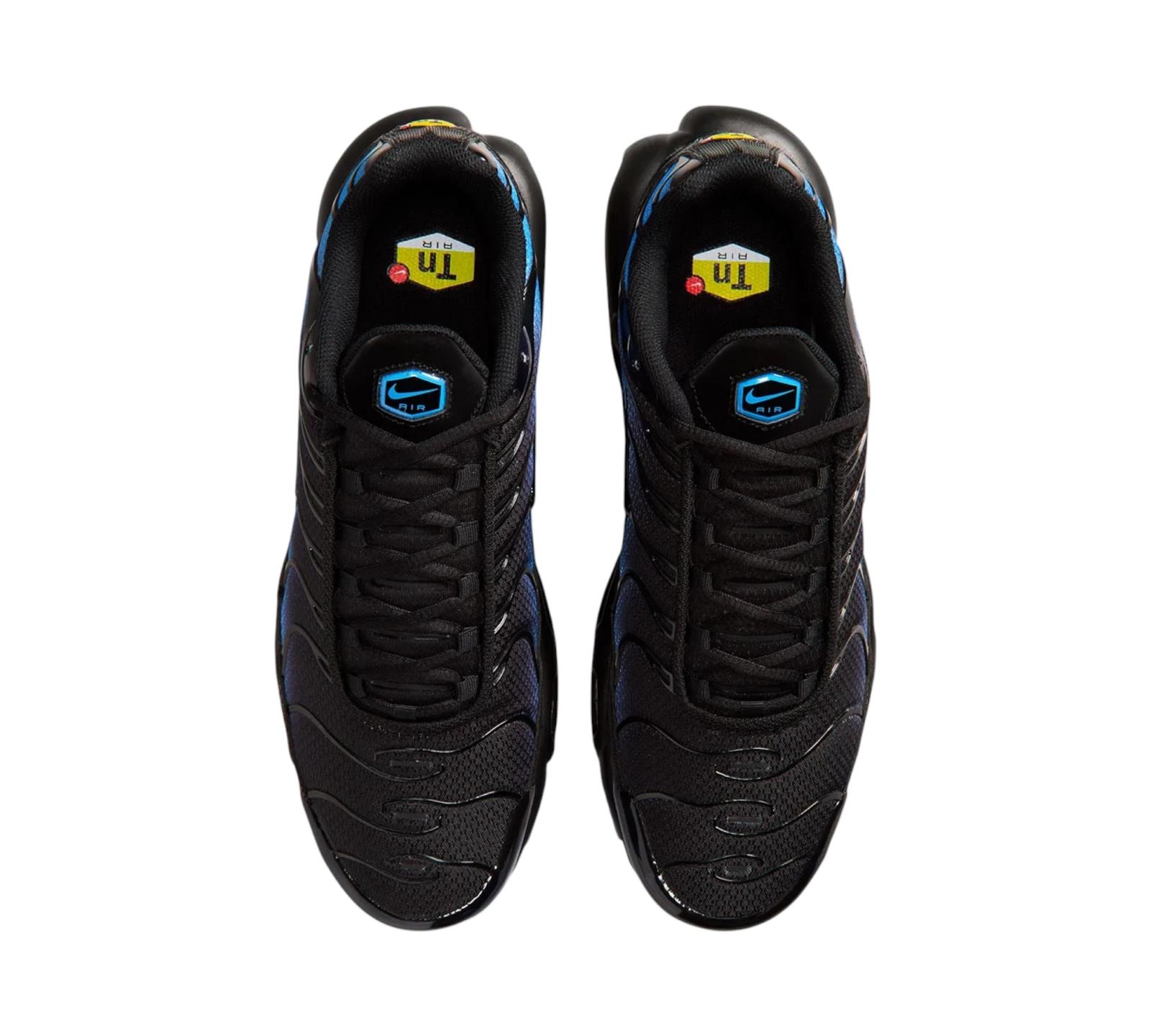 NIKE AIR MAX PLUS BLACK BLUE CRYSTAL