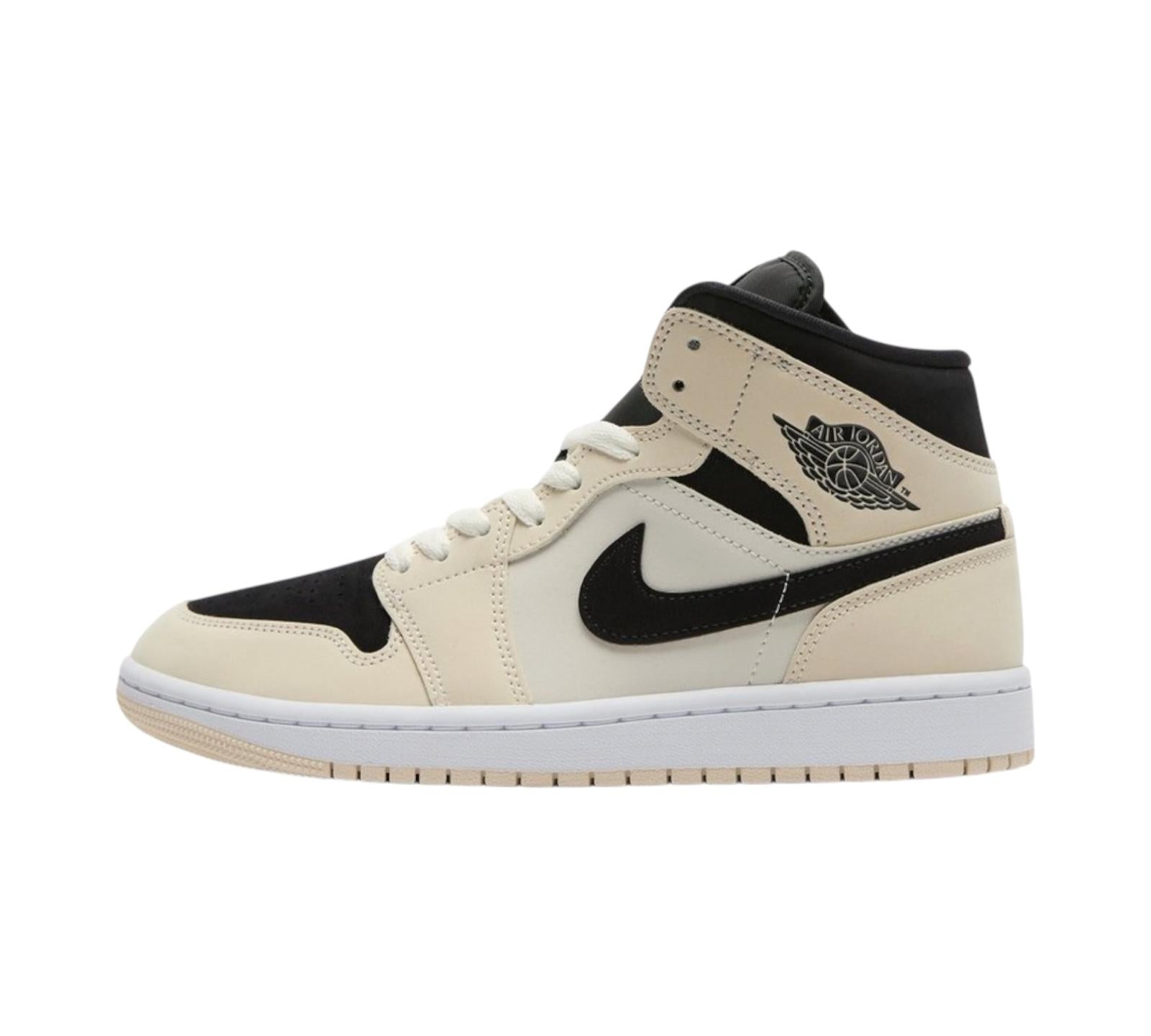 JORDAN 1 MID BARELY BEIGE BLACK