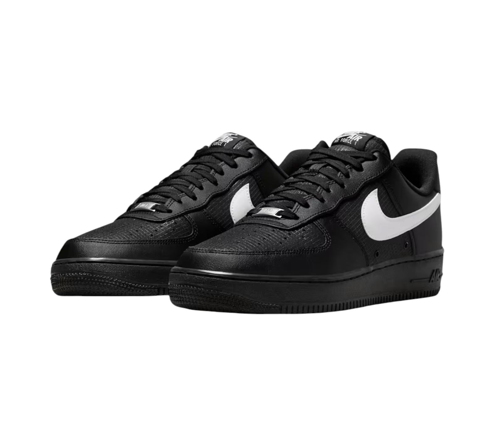 NIKE AIR FORCE 1 07 LV8 BLACK WHITE TECH