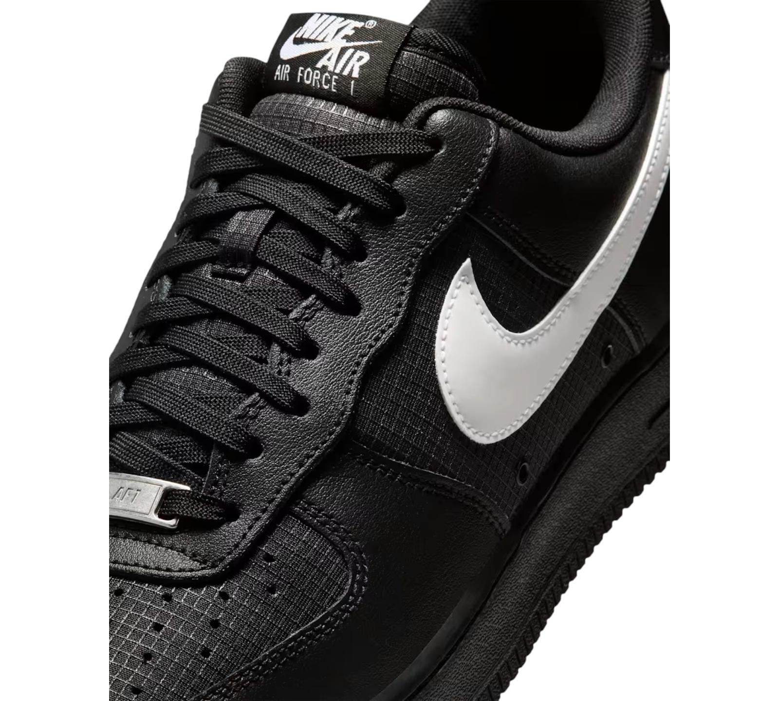 NIKE AIR FORCE 1 07 LV8 BLACK WHITE TECH
