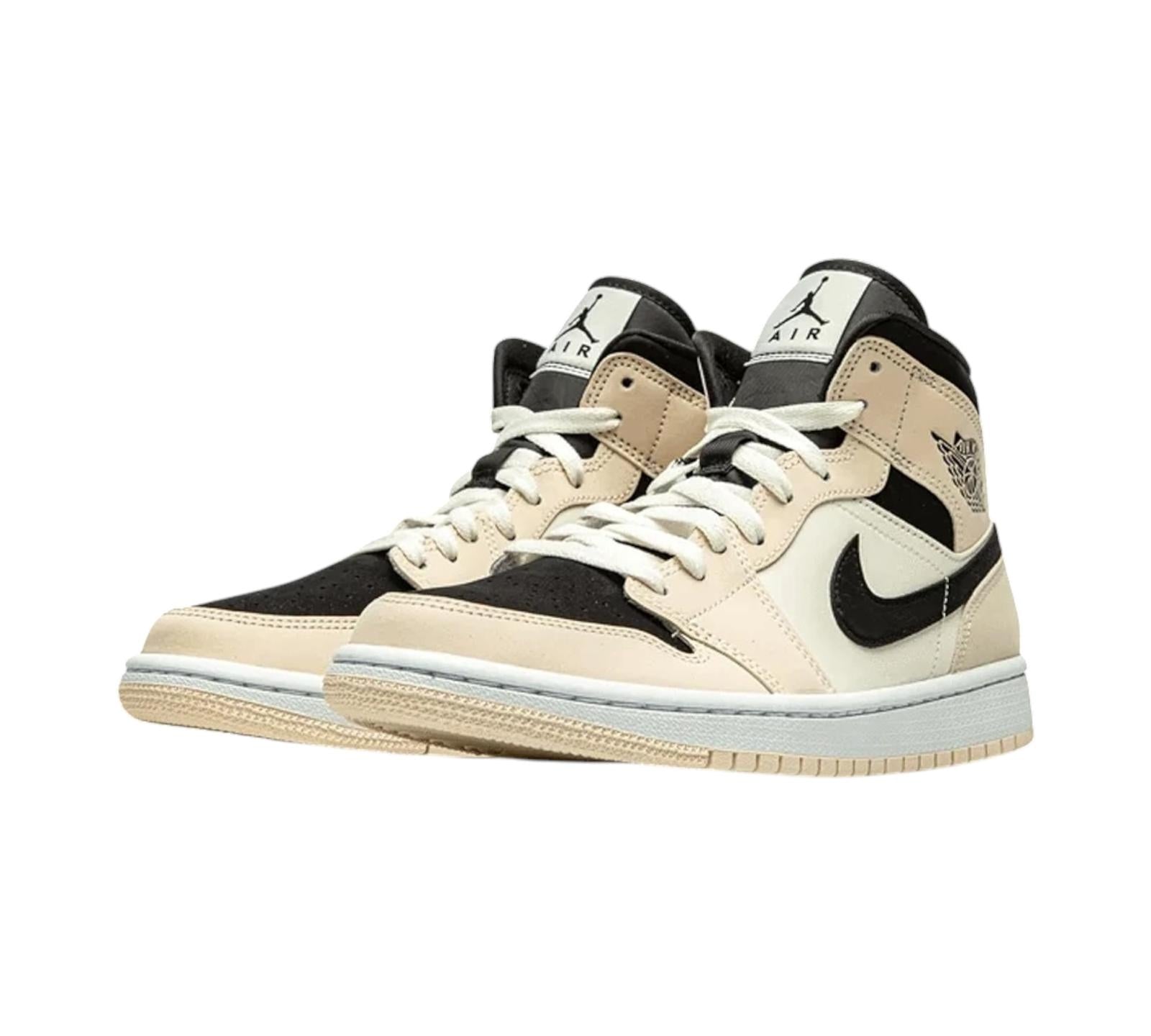 JORDAN 1 MID BARELY BEIGE BLACK