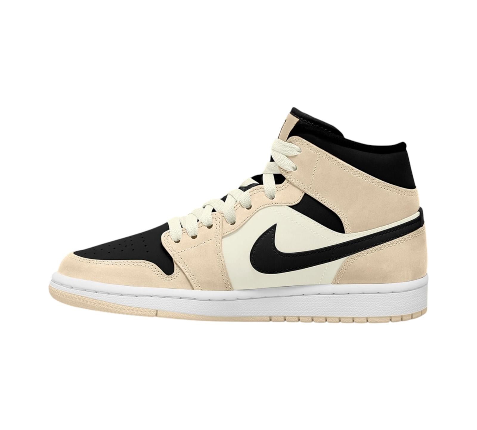 JORDAN 1 MID BARELY BEIGE BLACK
