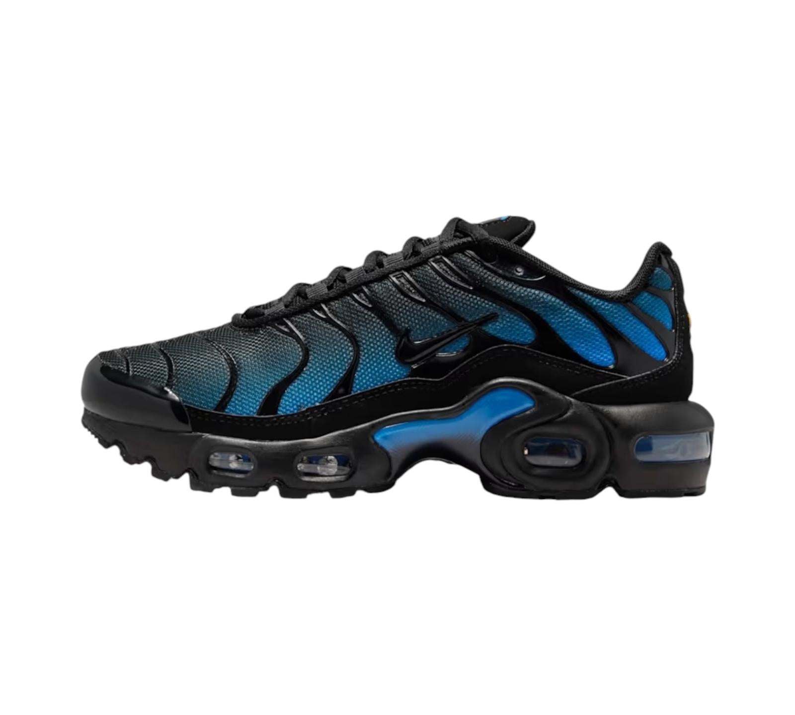 NIKE AIR MAX PLUS BLACK BLUE CRYSTAL