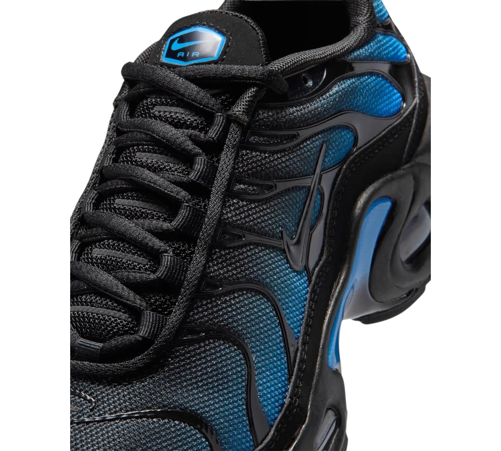 NIKE AIR MAX PLUS BLACK BLUE CRYSTAL