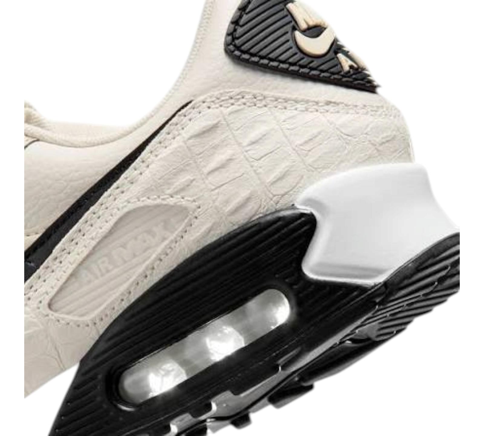 NIKE AIR MAX 90 SAIL CROC PRINT PHANTOM BLACK