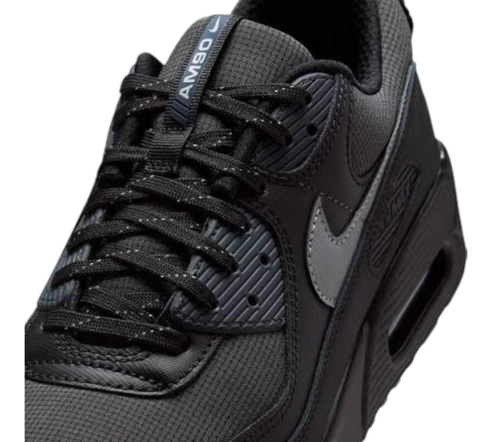 NIKE AIR MAX 90 BLACK REFLECTIVE SILVER