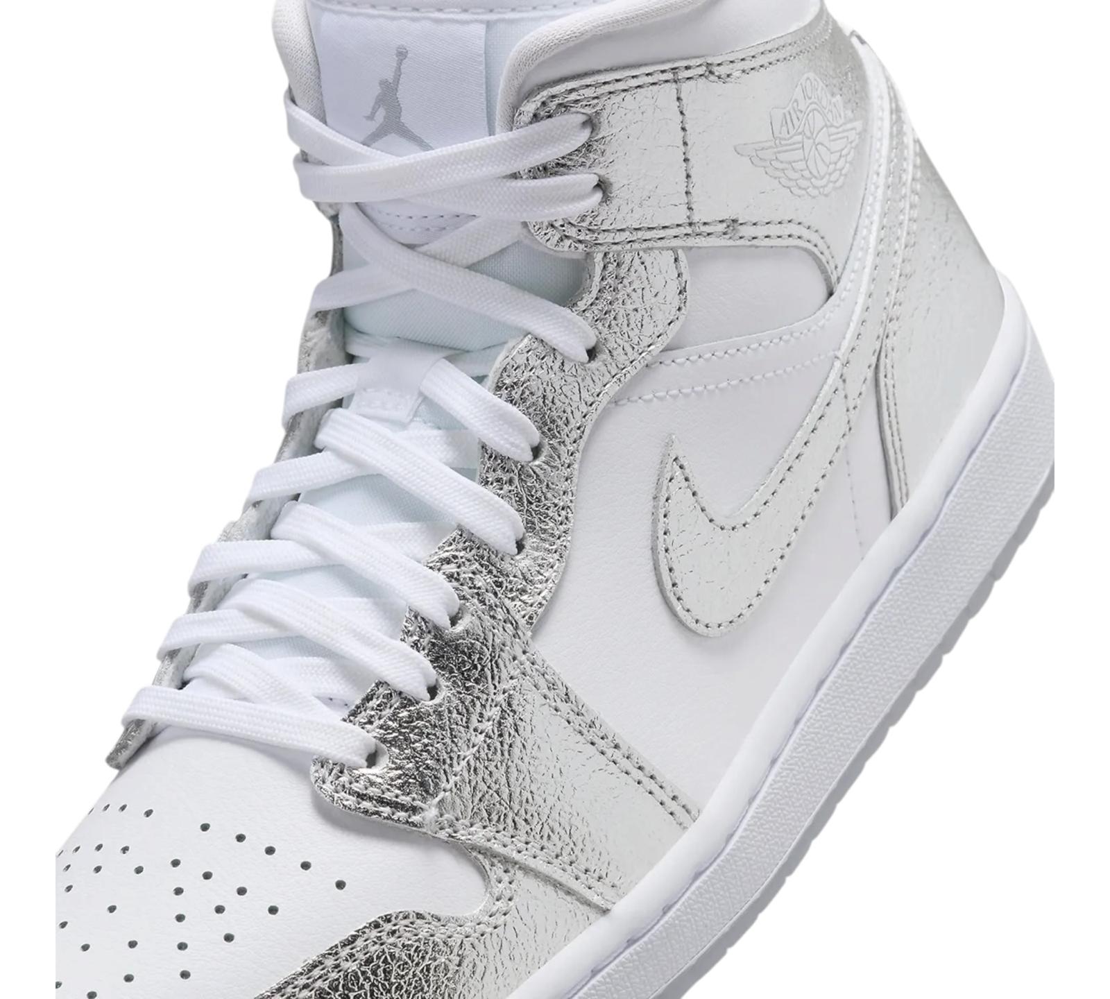 JORDAN 1 MID SE METALLIC SILVER