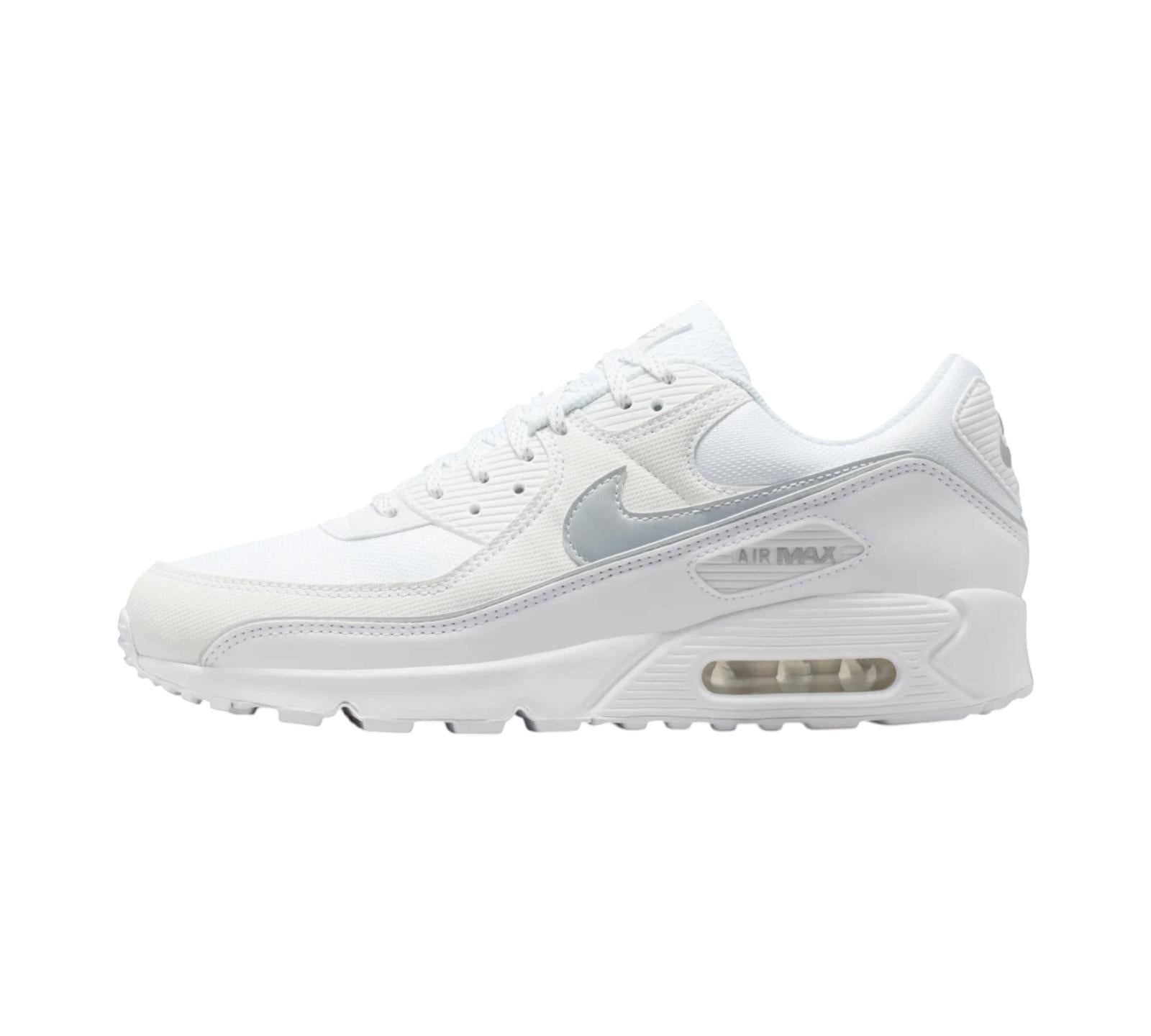 NIKE AIR MAX 90 PREMIUM WHITE METALLIC SILVER REFLECTIVE