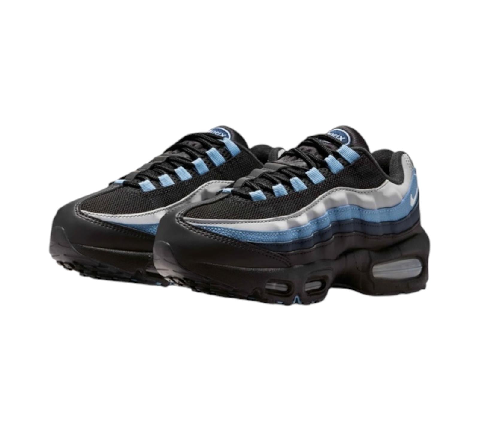 NIKE AIR MAX 95 BLACK SMOKE GREY WORK BLUE