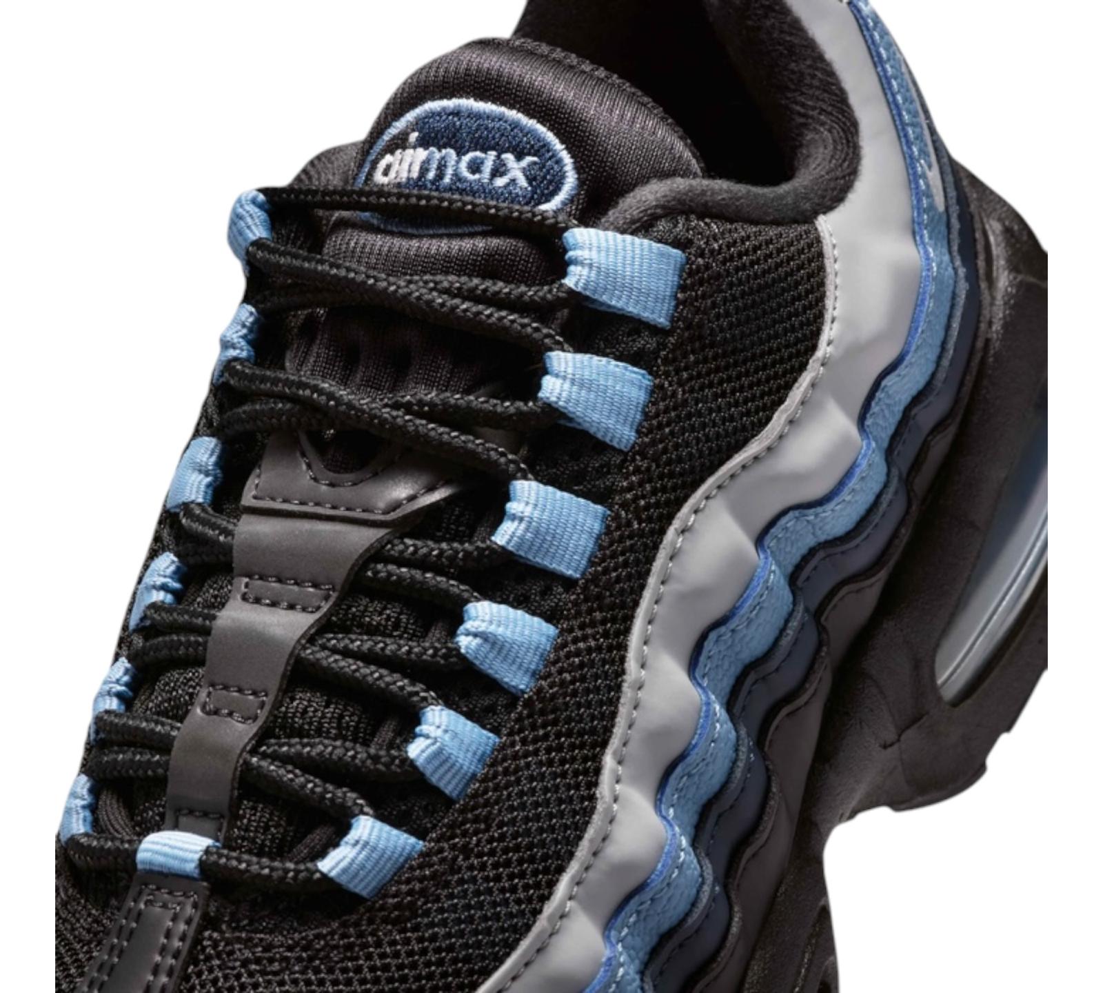NIKE AIR MAX 95 BLACK SMOKE GREY WORK BLUE