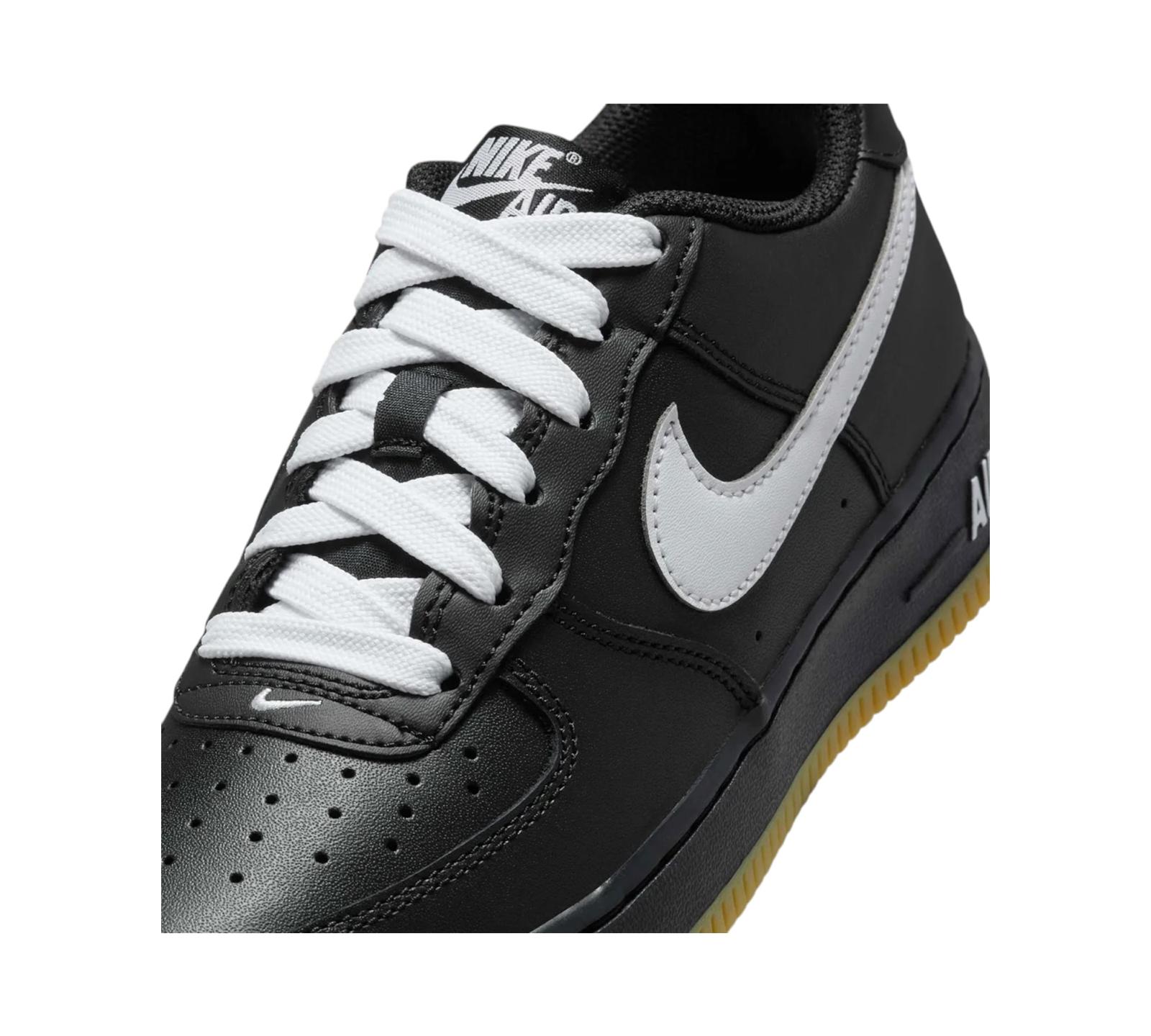 NIKE AIR FORCE 1 LOW LV8 BLACK GUM LIGHT BROWN WHITE