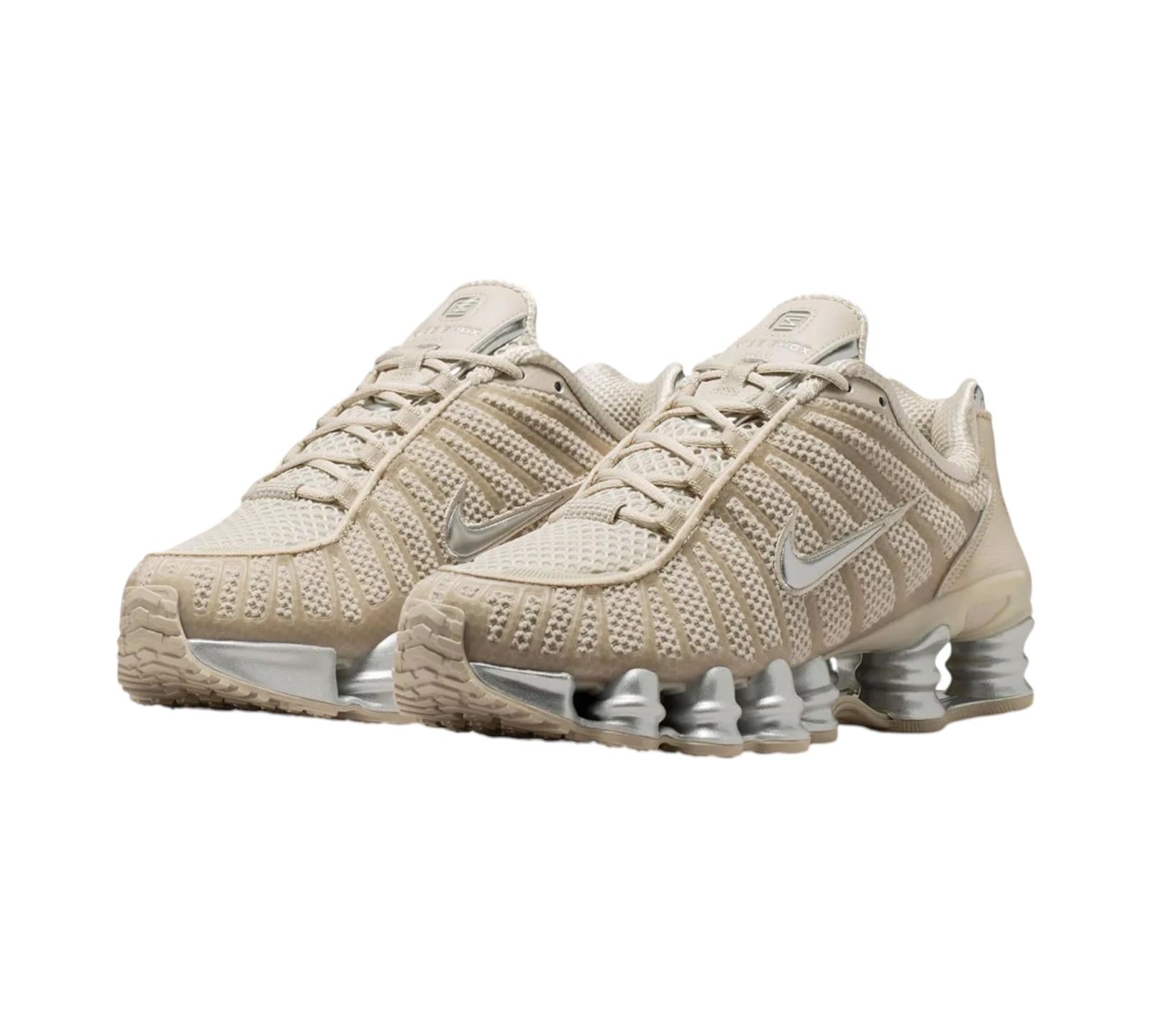 NIKE SHOX TL CREAM METALLIC SILVER