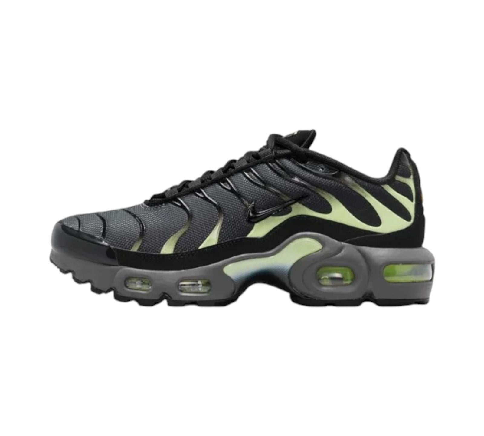 NIKE AIR MAX PLUS IRON GREY LIGHT LIQUID LIME BLACK